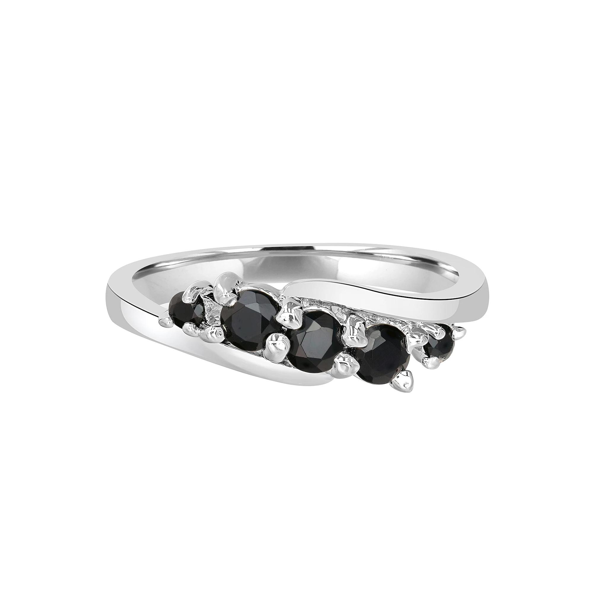 Gemistry Sterling Silver Stone Wave Ring, Women's,  Product Image