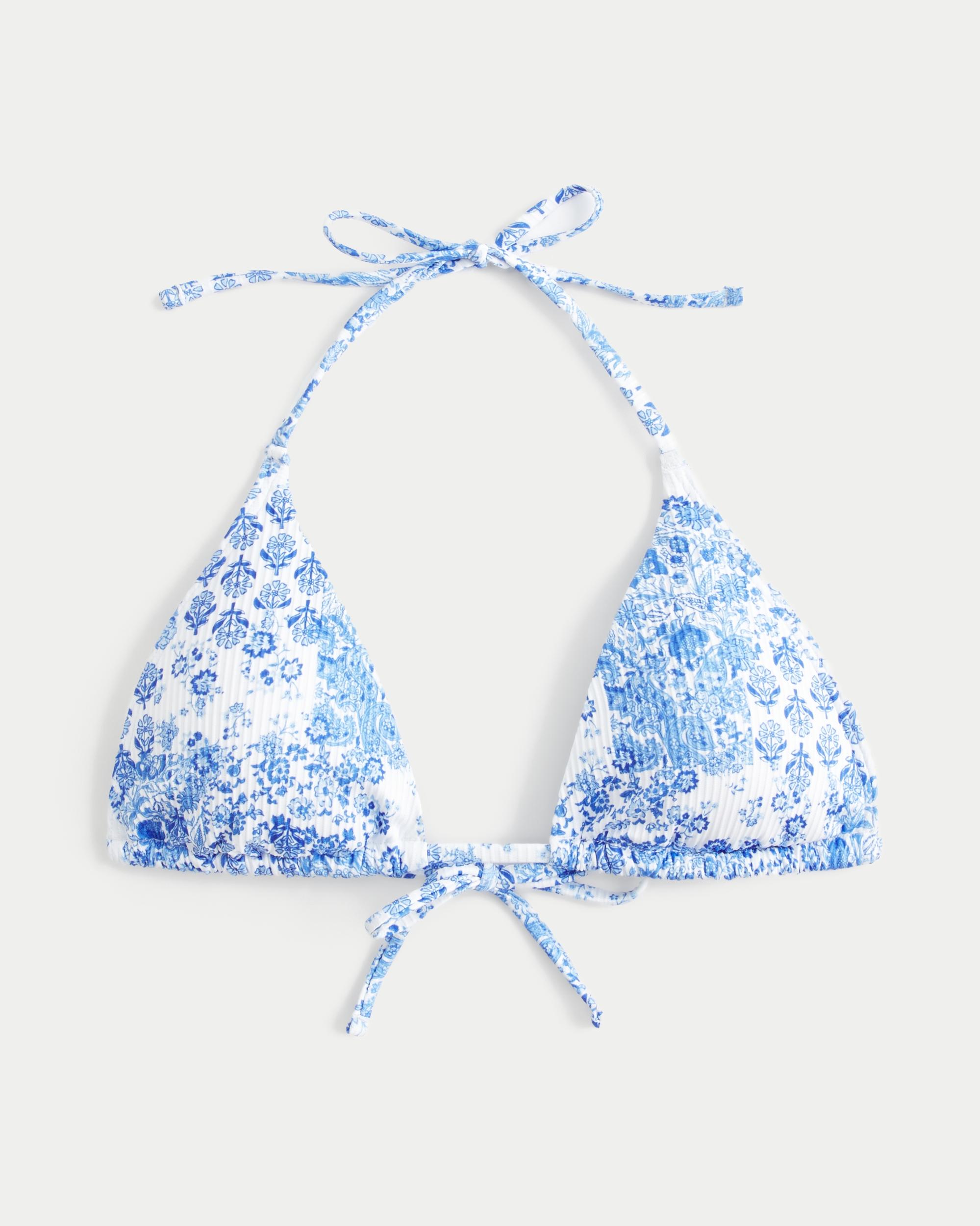 Ribbed Multi-Way Triangle Bikini Top Product Image