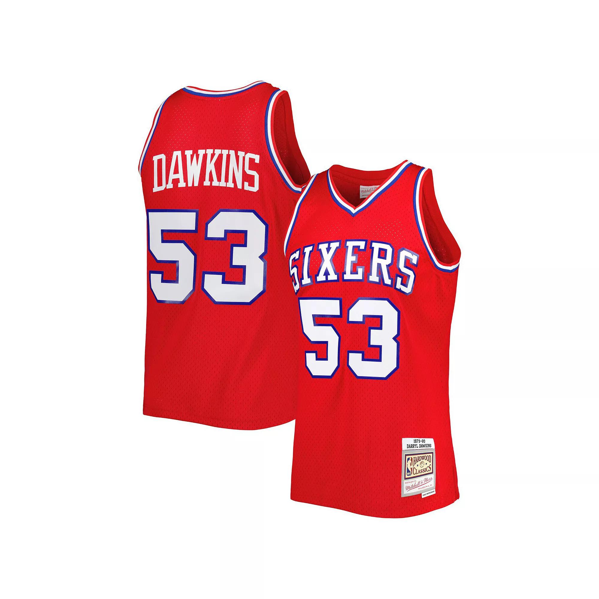 Men's Mitchell & Ness Darryl Dawkins Red Philadelphia 76ers Hardwood Classics 1979/80 Swingman Jersey, Size: Medium, 76r Red Product Image