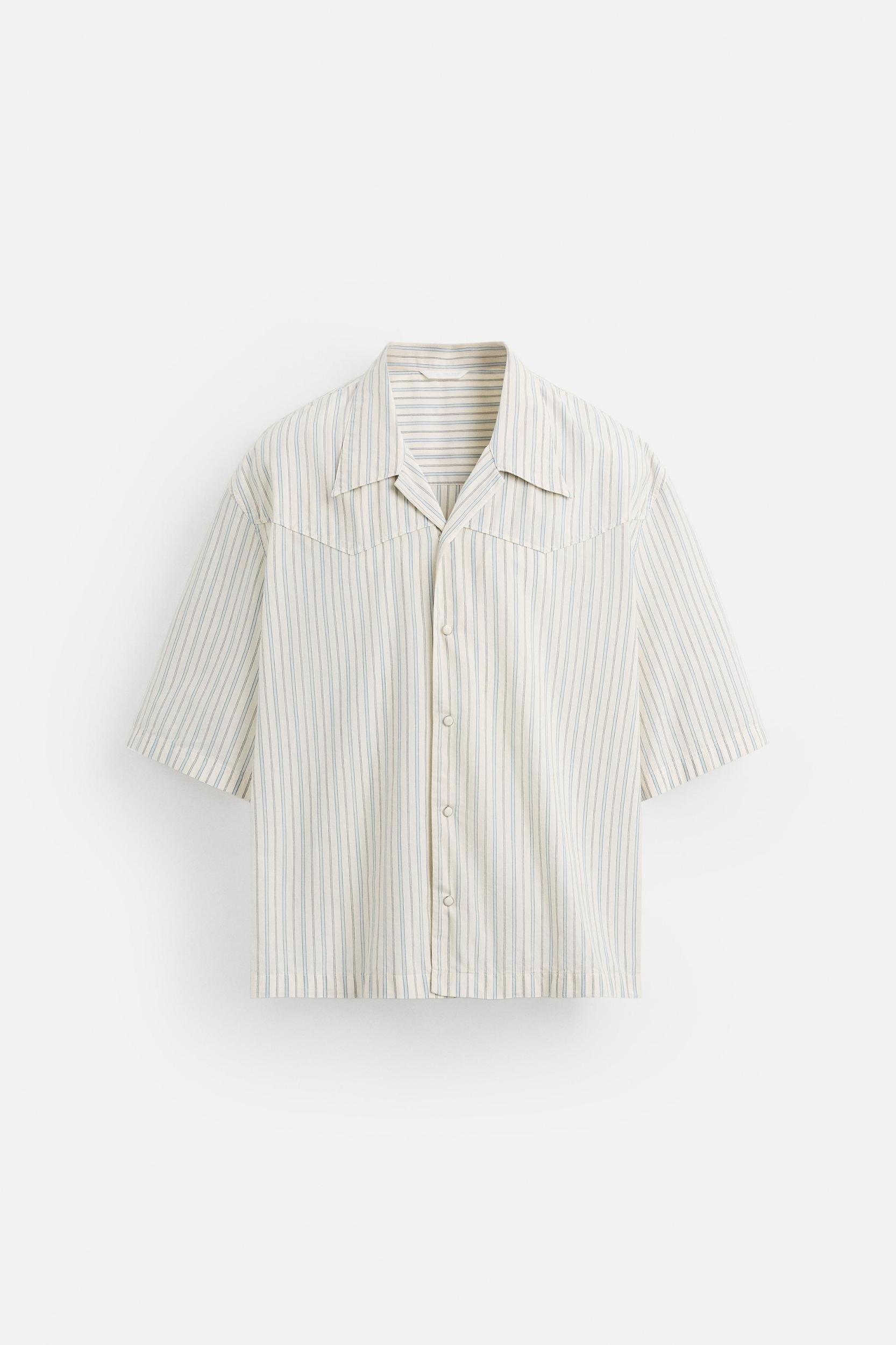 EMBROIDERED STRIPED SHIRT Product Image