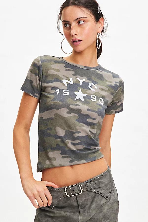 NYC 1990 Applique Baby Tee Womens at Urban Outfitters Product Image