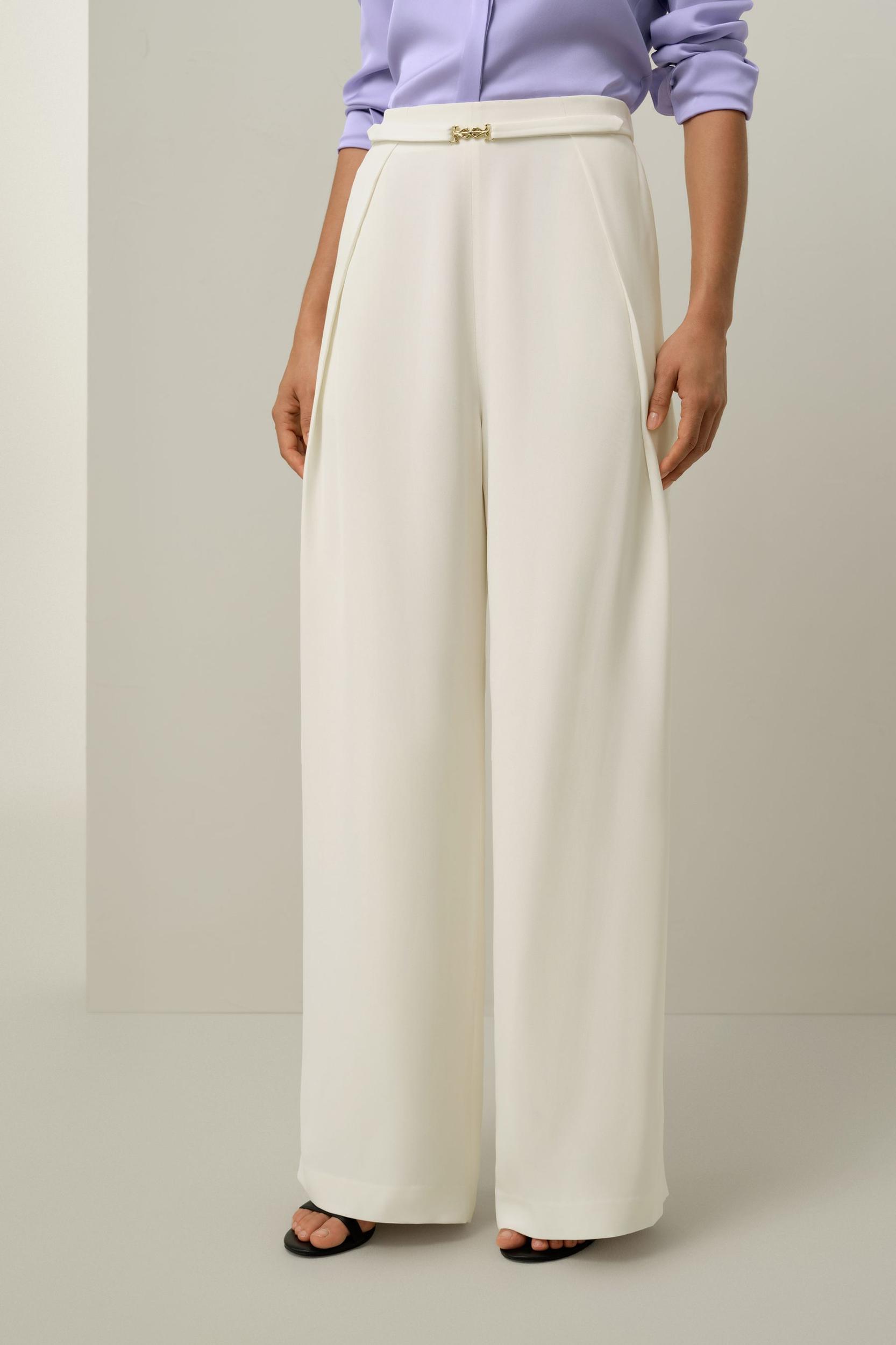Heavy-Weight Silk Crepe Wide-Leg Pant Product Image
