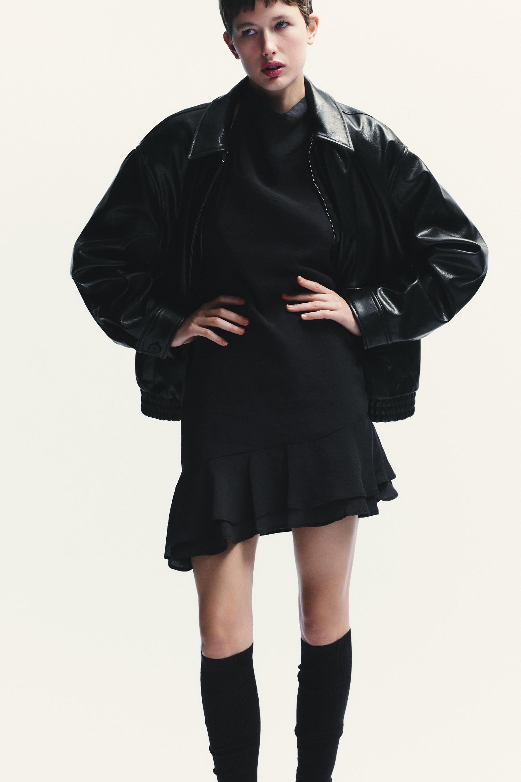 HALTER ASYMMETRIC SHORT DRESS Product Image