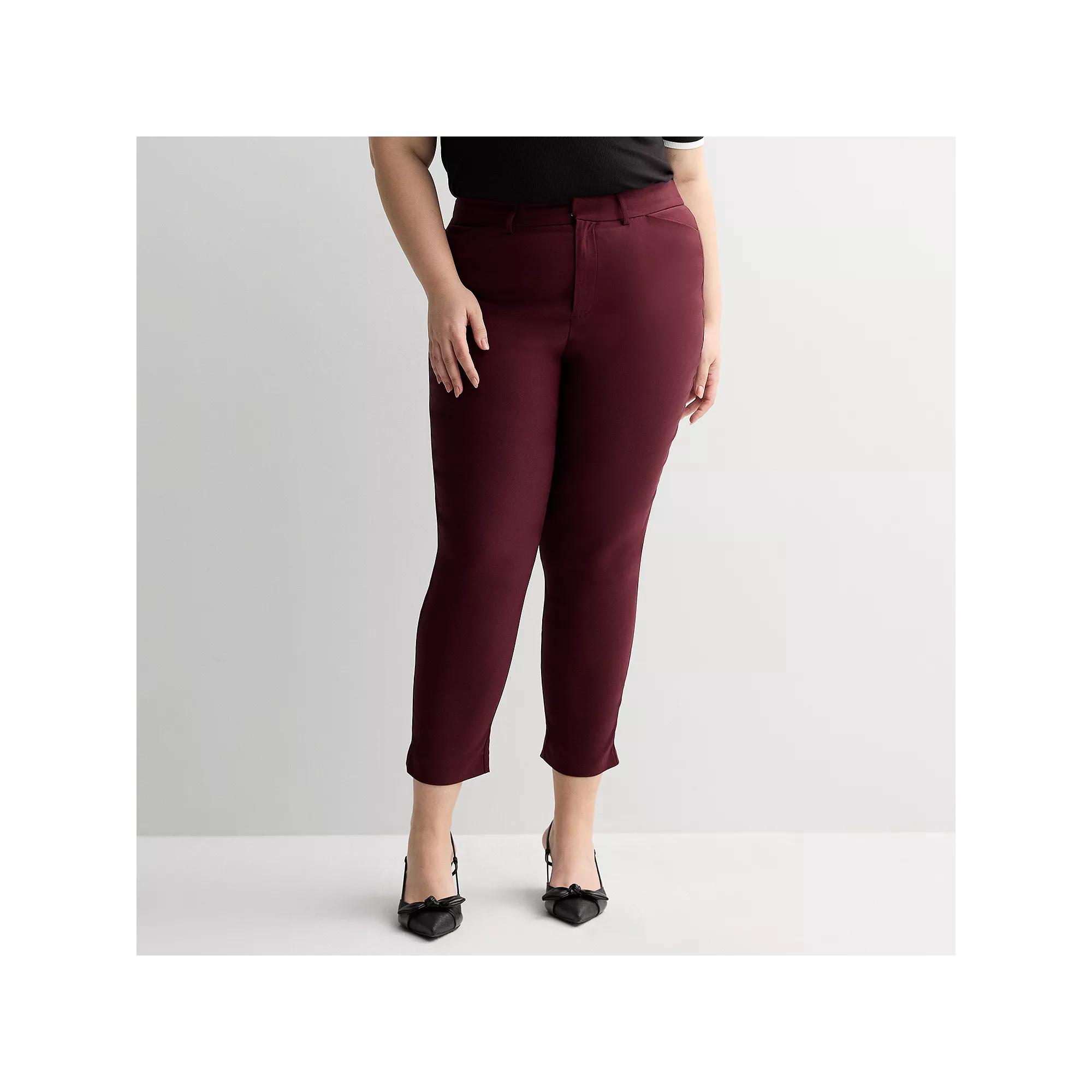 Plus Size Nine West Slim-Cut Ankle Pants, Women's, Size: 16 W, Maddie Purple Product Image