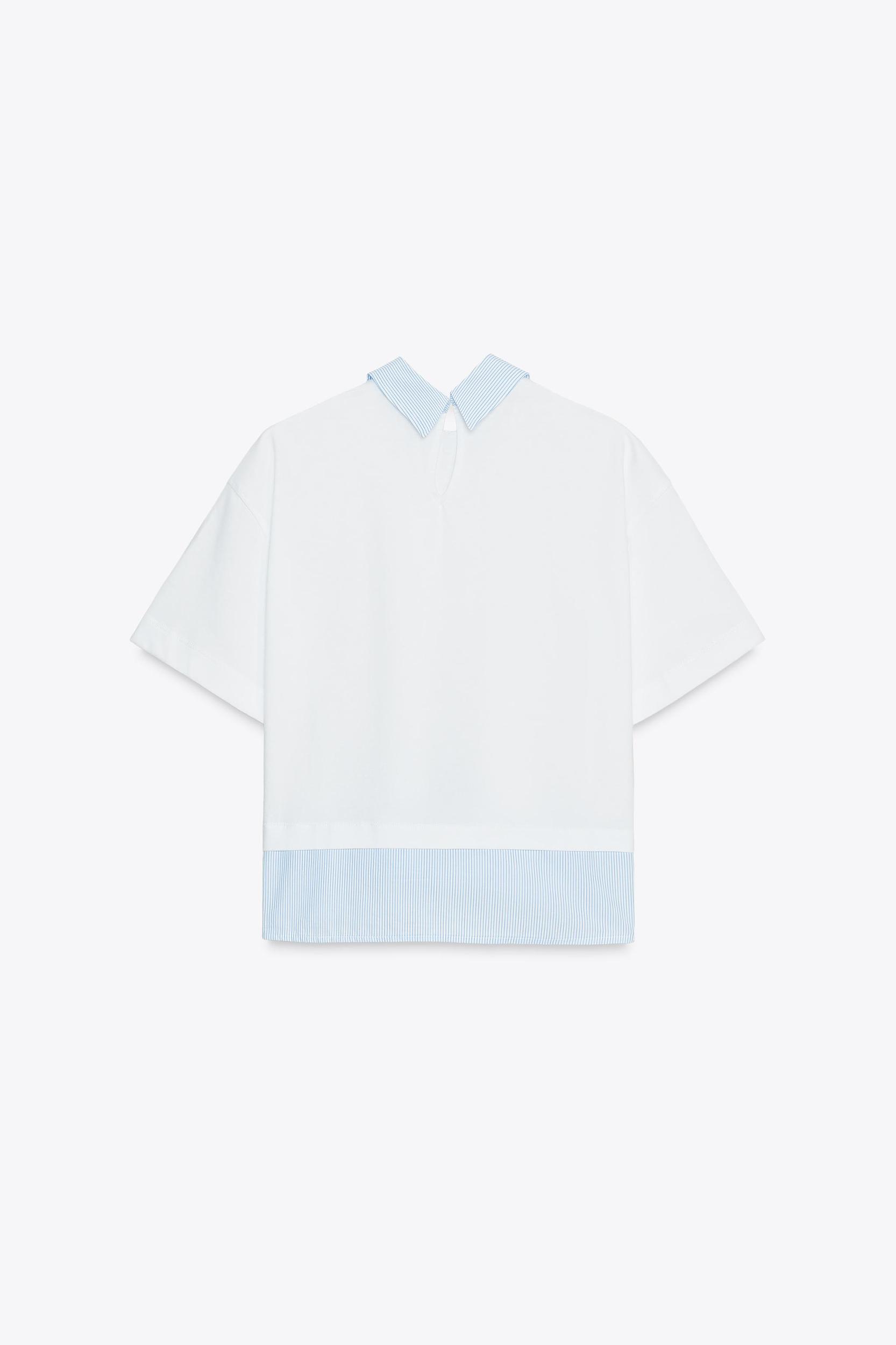 STRIPED COMBINATION T-SHIRT Product Image