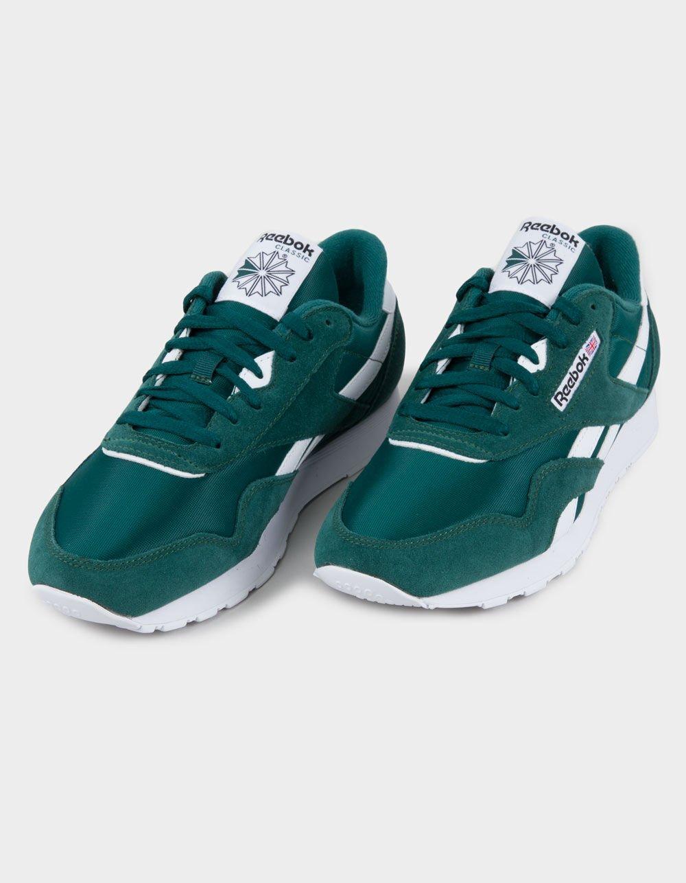 REEBOK Classic Nylon Shoes - GREEN/WHITE Product Image