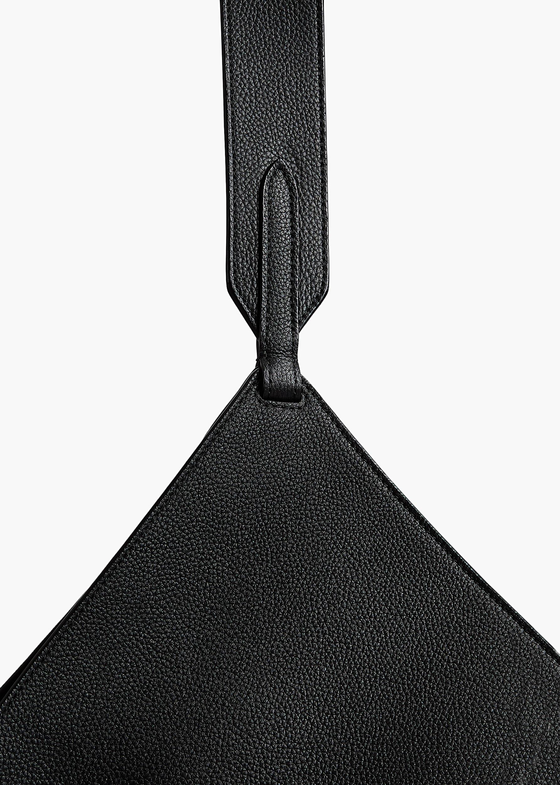 Small Lotus Tote in Black Pebbled Leather Product Image