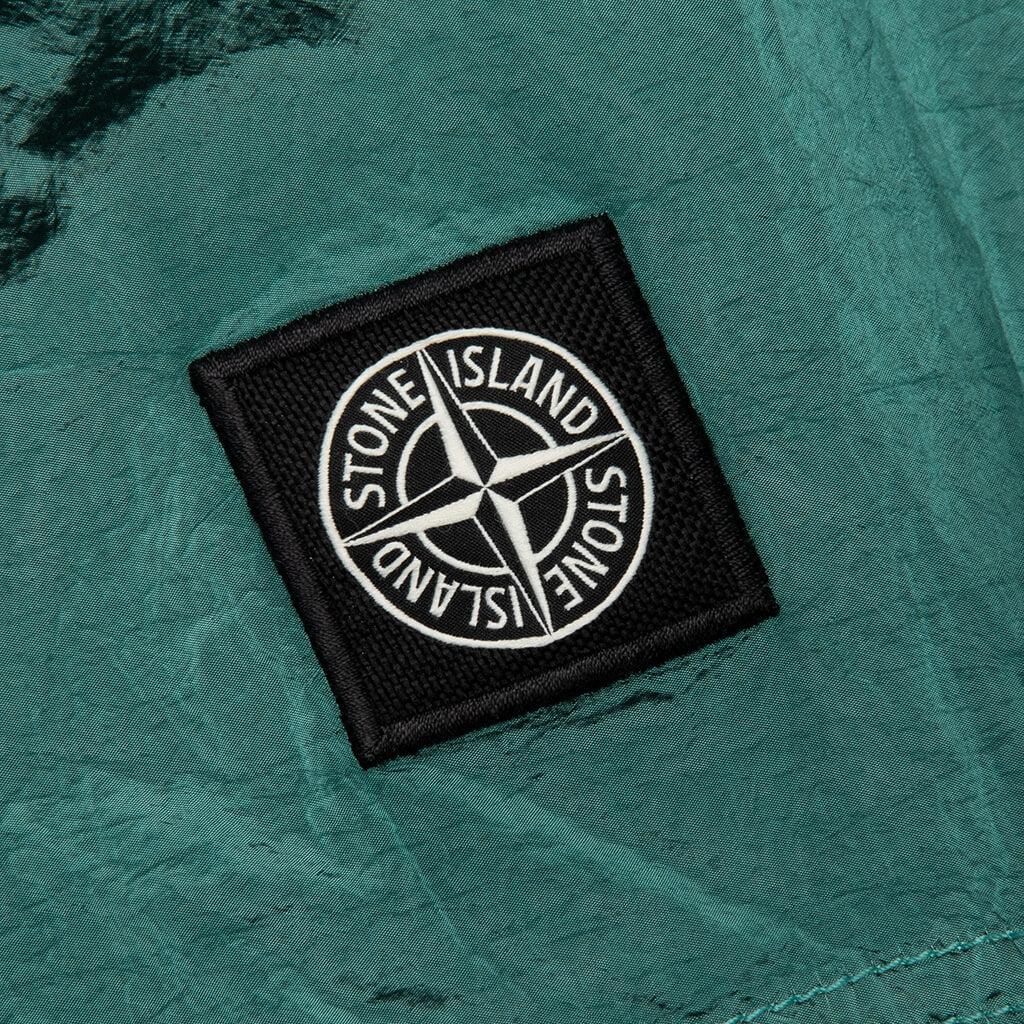 Nylon Metal Shorts - Turquoise Male Product Image