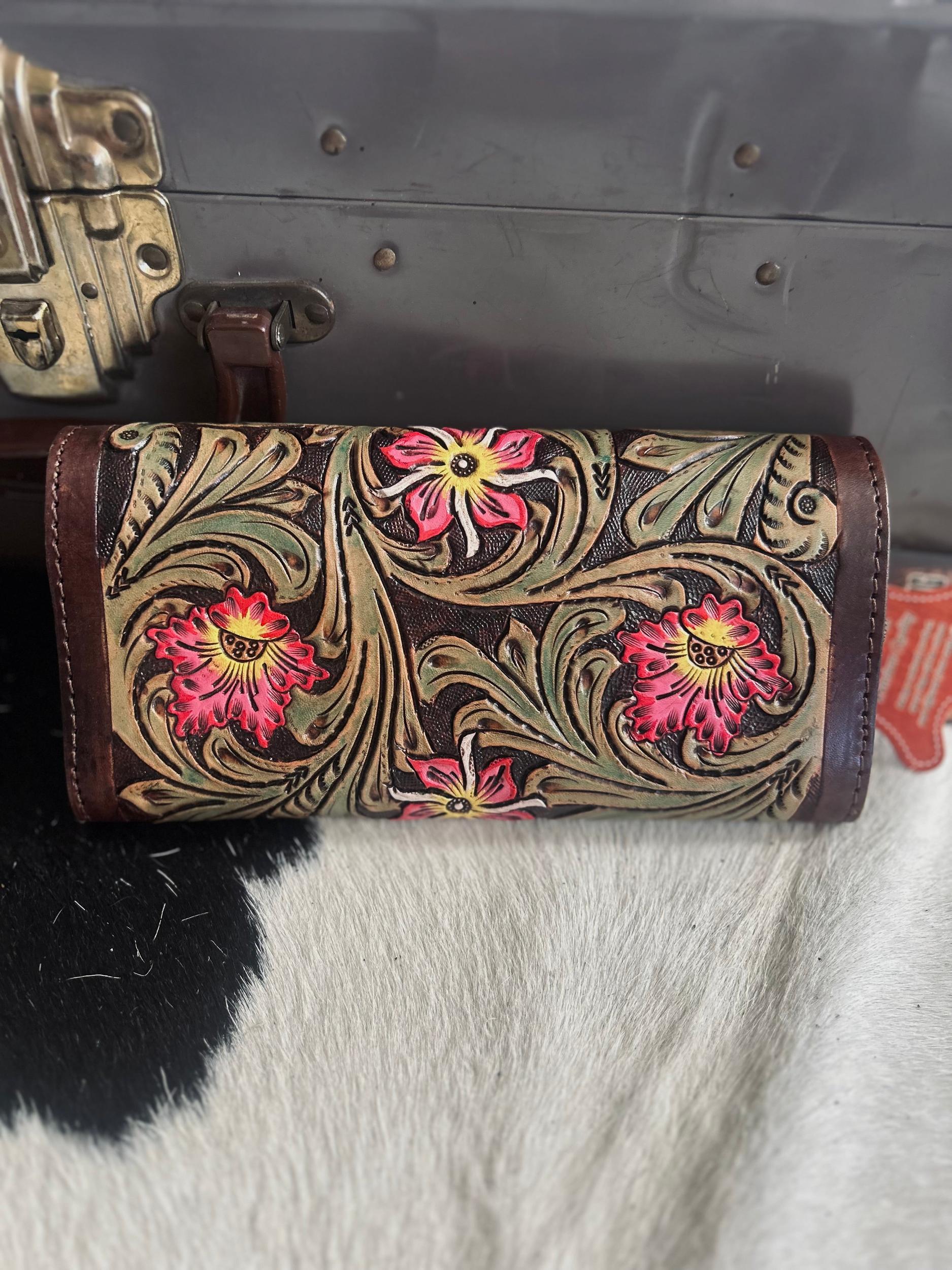 American Darling Daytona Floral Tooled Wallet Crossbody Product Image