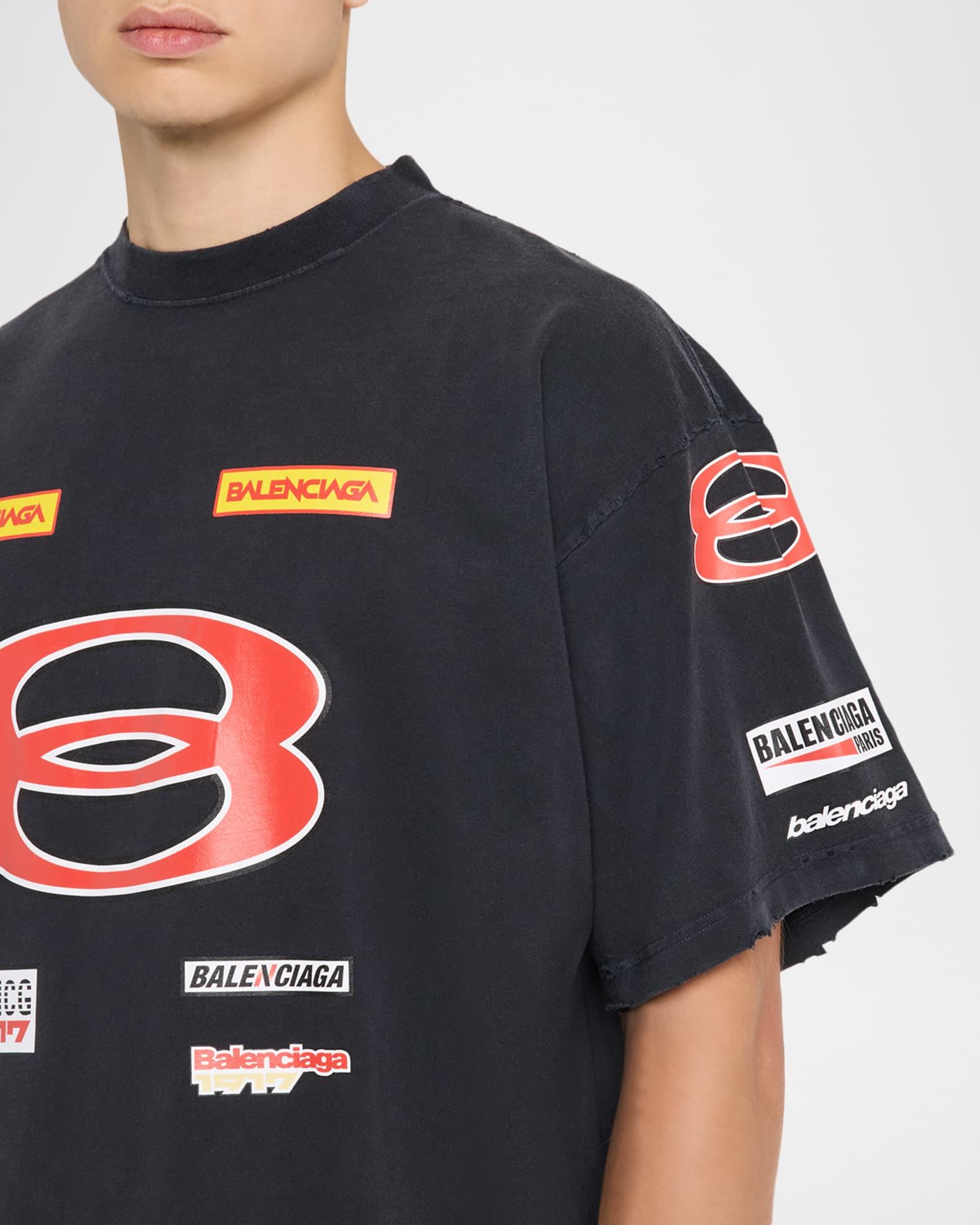 Men's Sponsor Logos Oversized Graphic T-Shirt Product Image