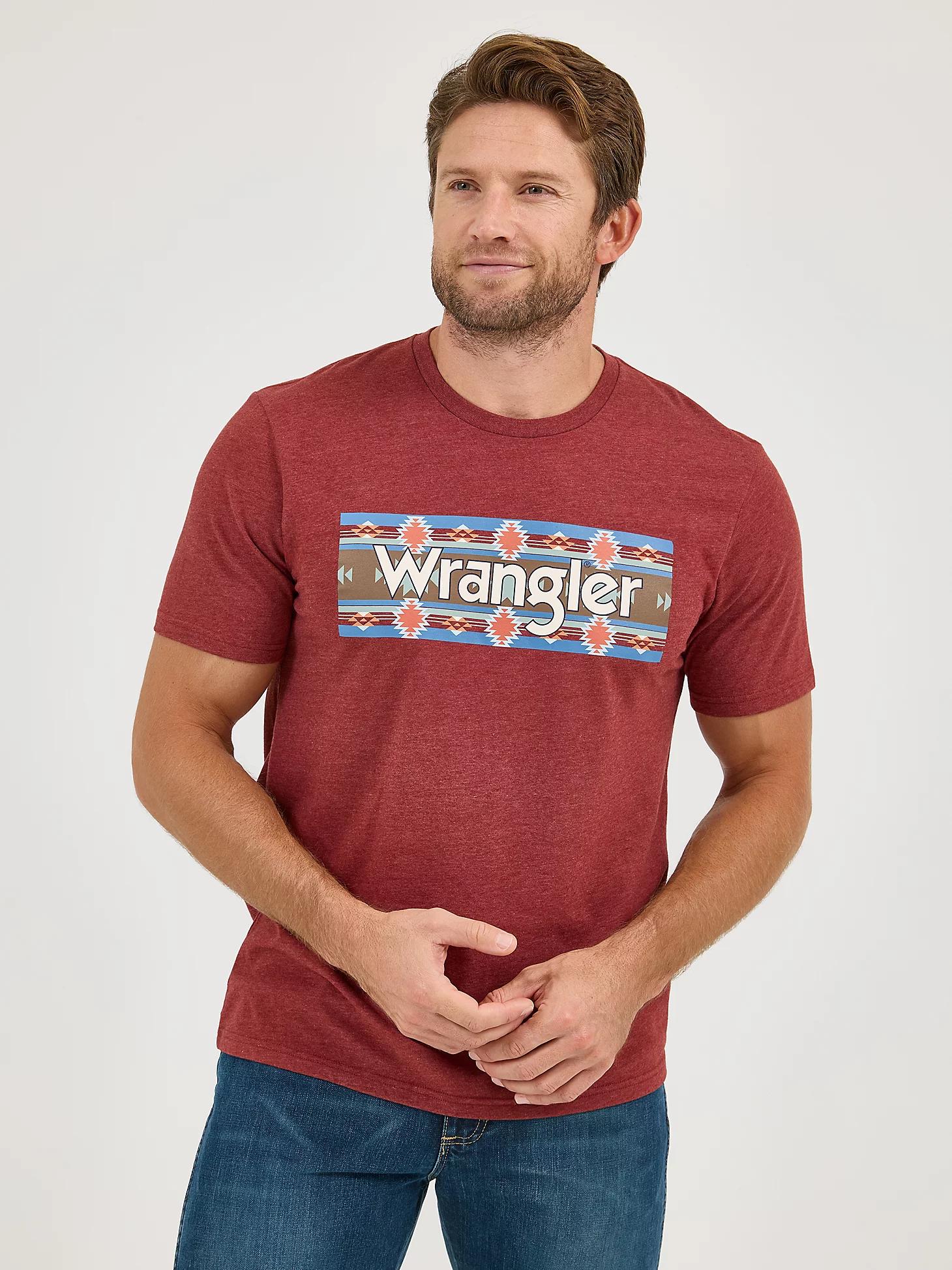 Men's Wrangler Southwestern Logo Graphic T-Shirt in Madder Product Image