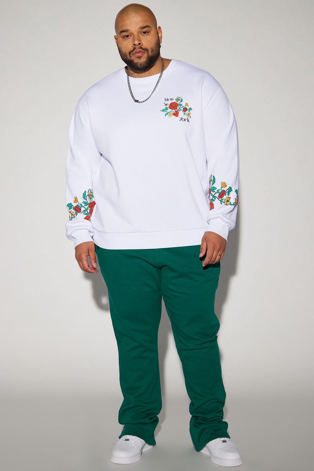 Tyson Back Zipper Skinny Flared Sweatpants - Green Product Image