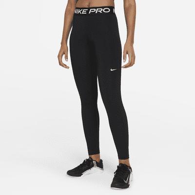 Womens Nike Pro Mid-Rise Mesh-Paneled Leggings | CZ9779-010 Product Image