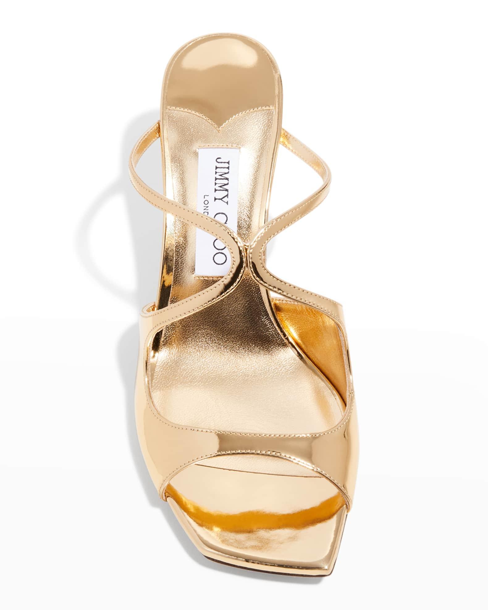 Anise Metallic Leather Slide Sandals Product Image