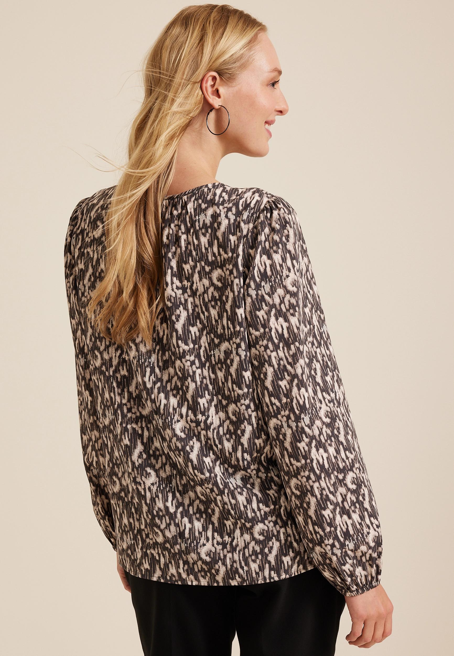 Maurices Womens XX Large Size Leighton Long Sleeve Blouse Product Image