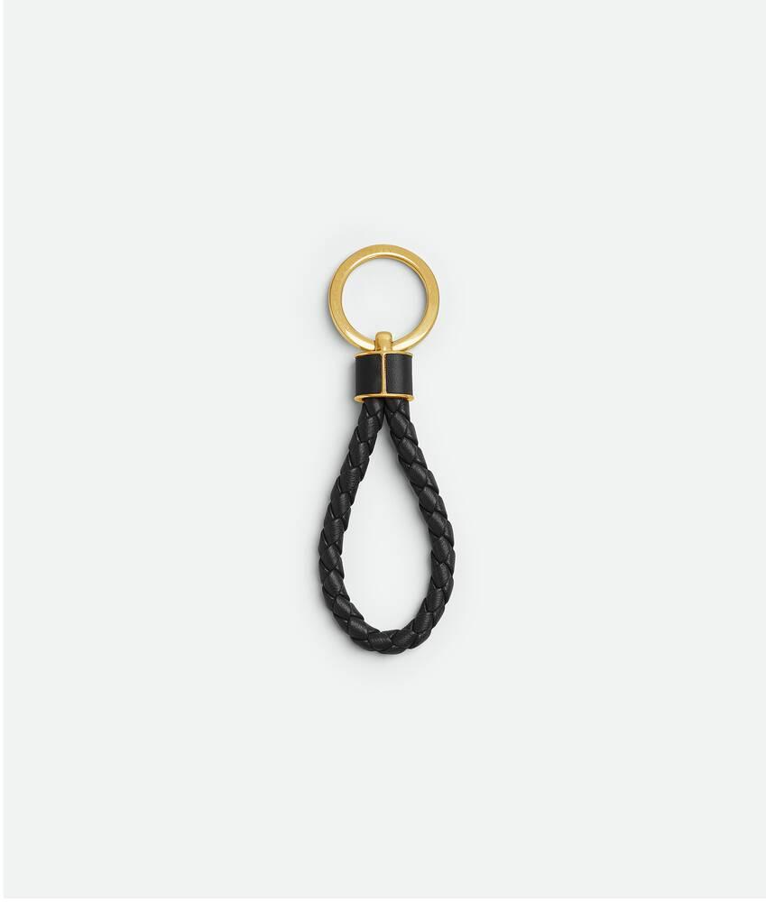 Women's Intreccio Key Ring in Black Product Image