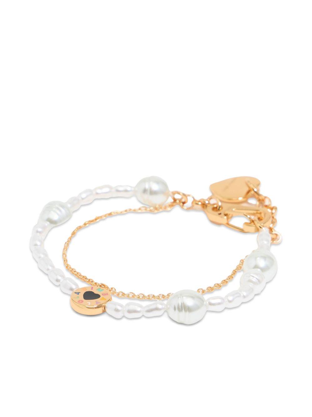 double-chain logo-charm bracelet  Product Image