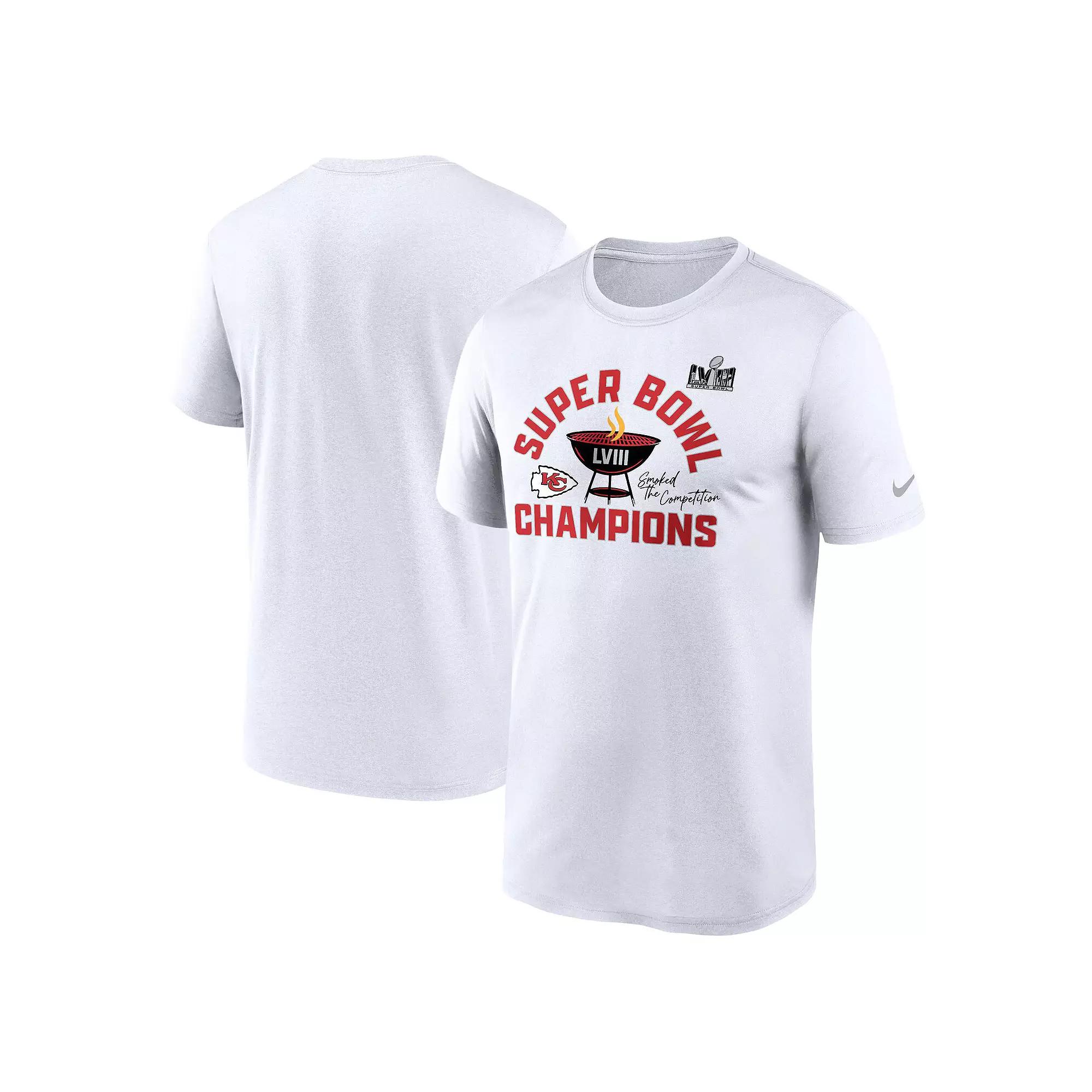 Men's Nike White Kansas City Chiefs Super Bowl LVIII Champions Local T-Shirt, Size: Small Product Image