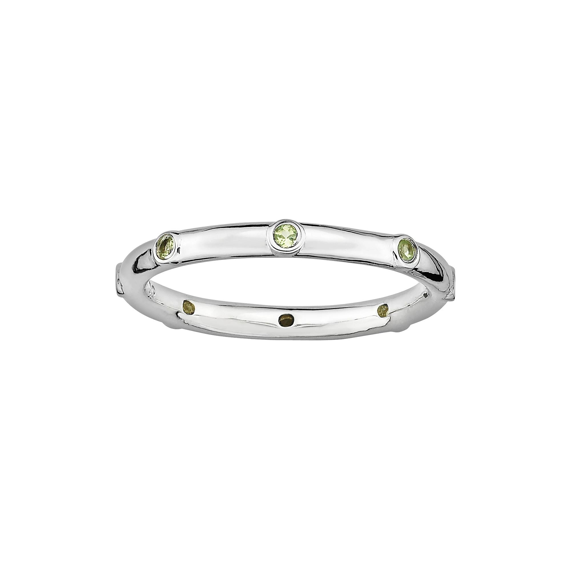 Stacks & Stones Sterling Silver Peridot Stack Ring, Women's, Size: 9 Product Image