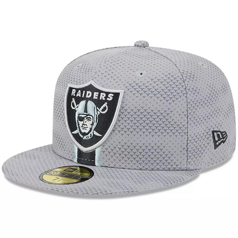 Men's New Era Gray Las Vegas Raiders 2024 Sideline 59FIFTY Fitted Hat, Size: 7, Lvr Grey Product Image