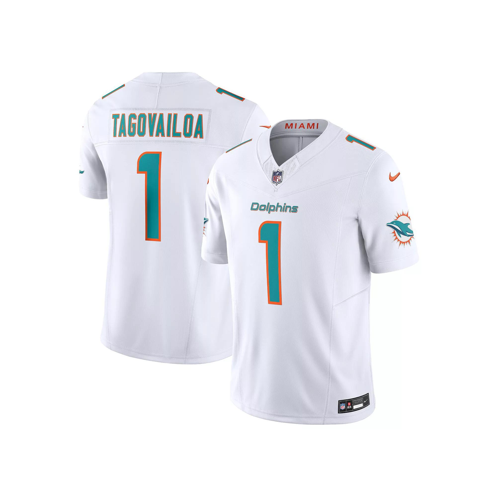 Men's Nike Tua Tagovailoa White Miami Dolphins Vapor F.U.S.E. Limited Jersey,  Product Image