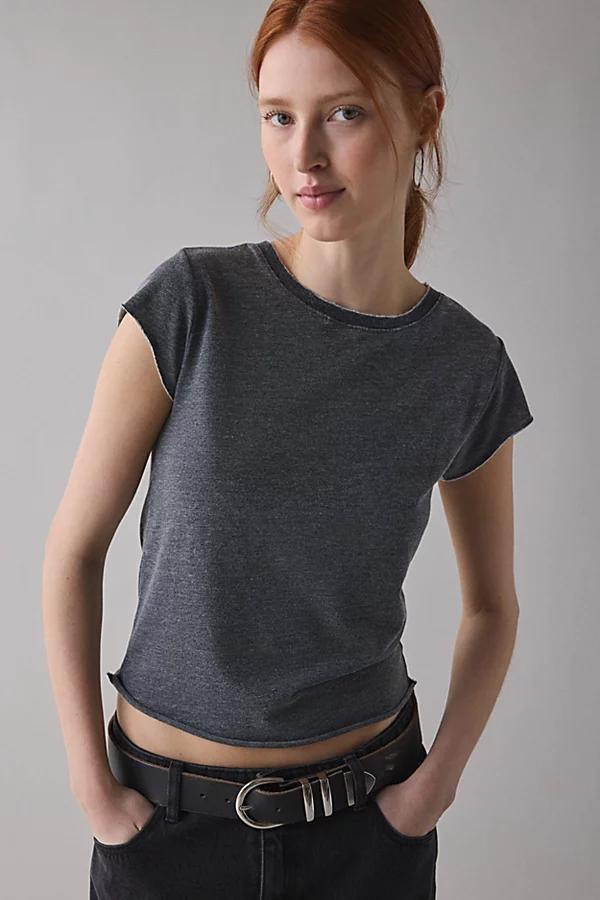 BDG Binx Raw-Edge Cropped Baby Tee Womens at Urban Outfitters Product Image