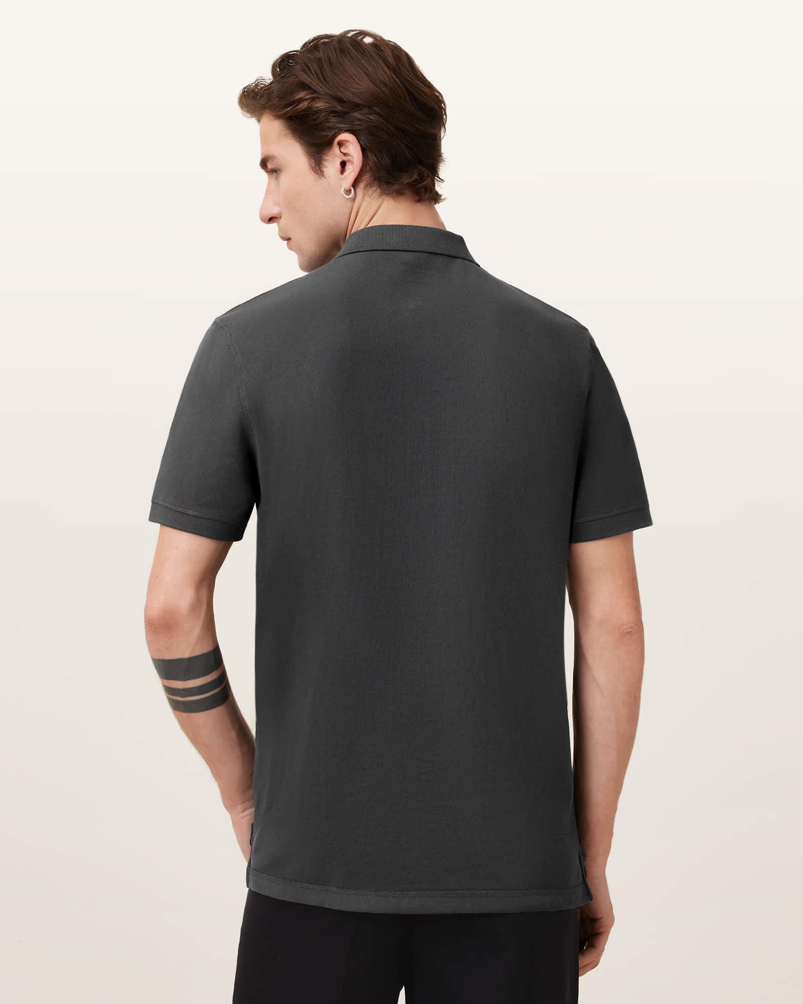 Reform Short Sleeve Polo Shirt CARTER GREY | ALLSAINTS US Product Image