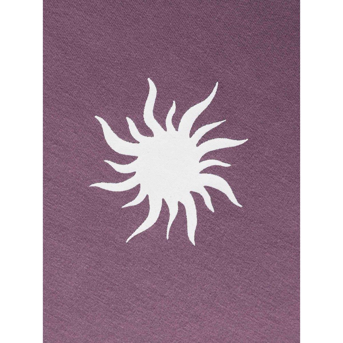 Plus Size Moon & Star Drop Shoulder Sweatshirt Women Mauve Casual Patchwork Round Neck Everyday Sweatshirts BloomChic 14-16/1X Product Image