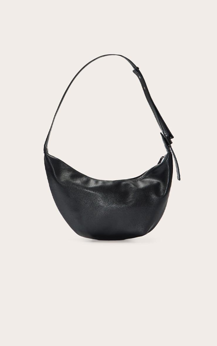 Black Slouchy Crescent Cross Body Bag Product Image