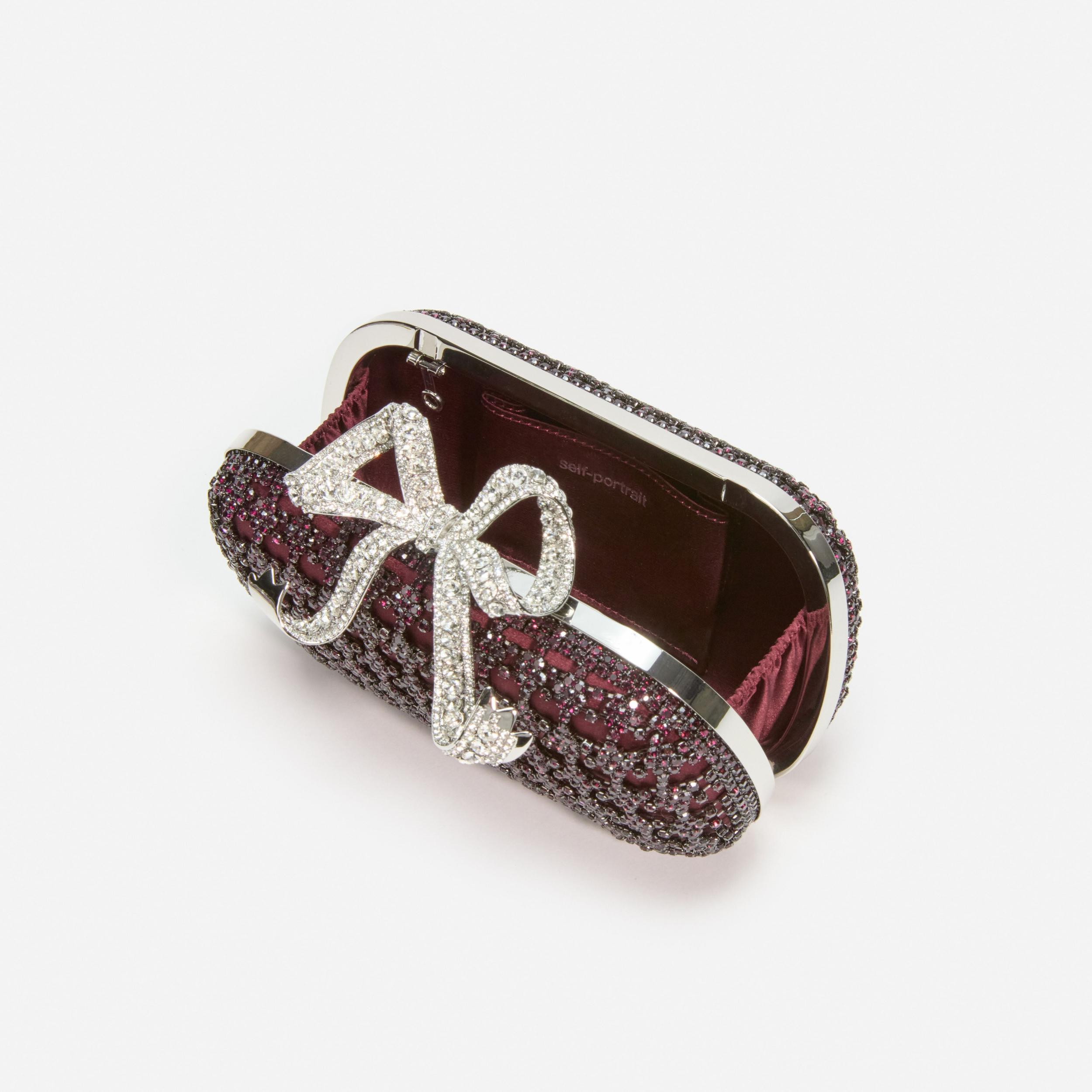 Burgundy Chainmail Clutch Bag Product Image