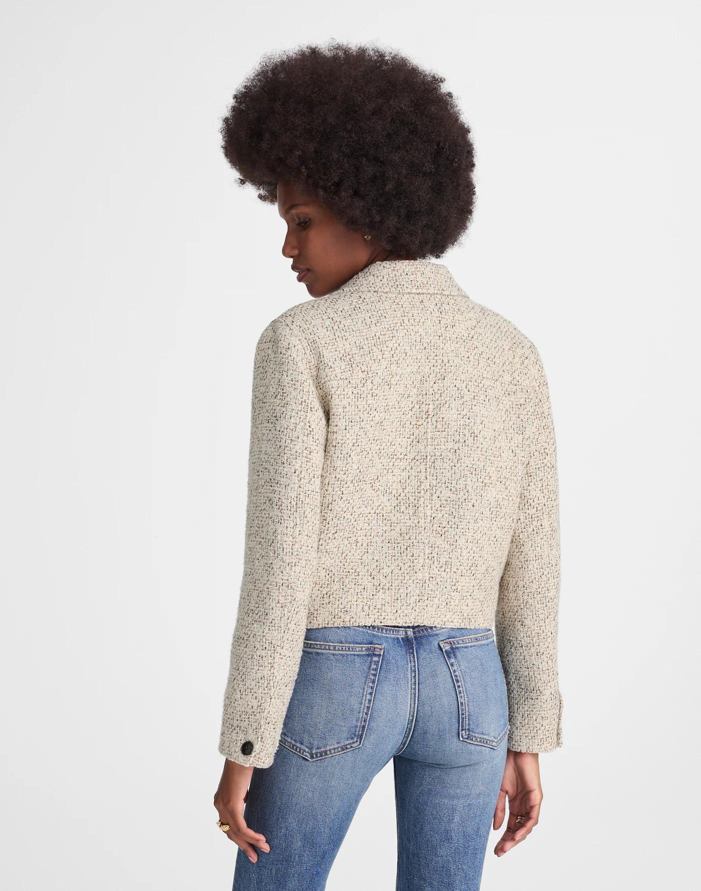 Button-Front Jacket in Bouclé Product Image