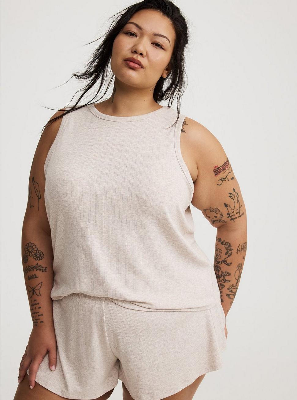 Pointelle High-Neck Sleep Tank Product Image