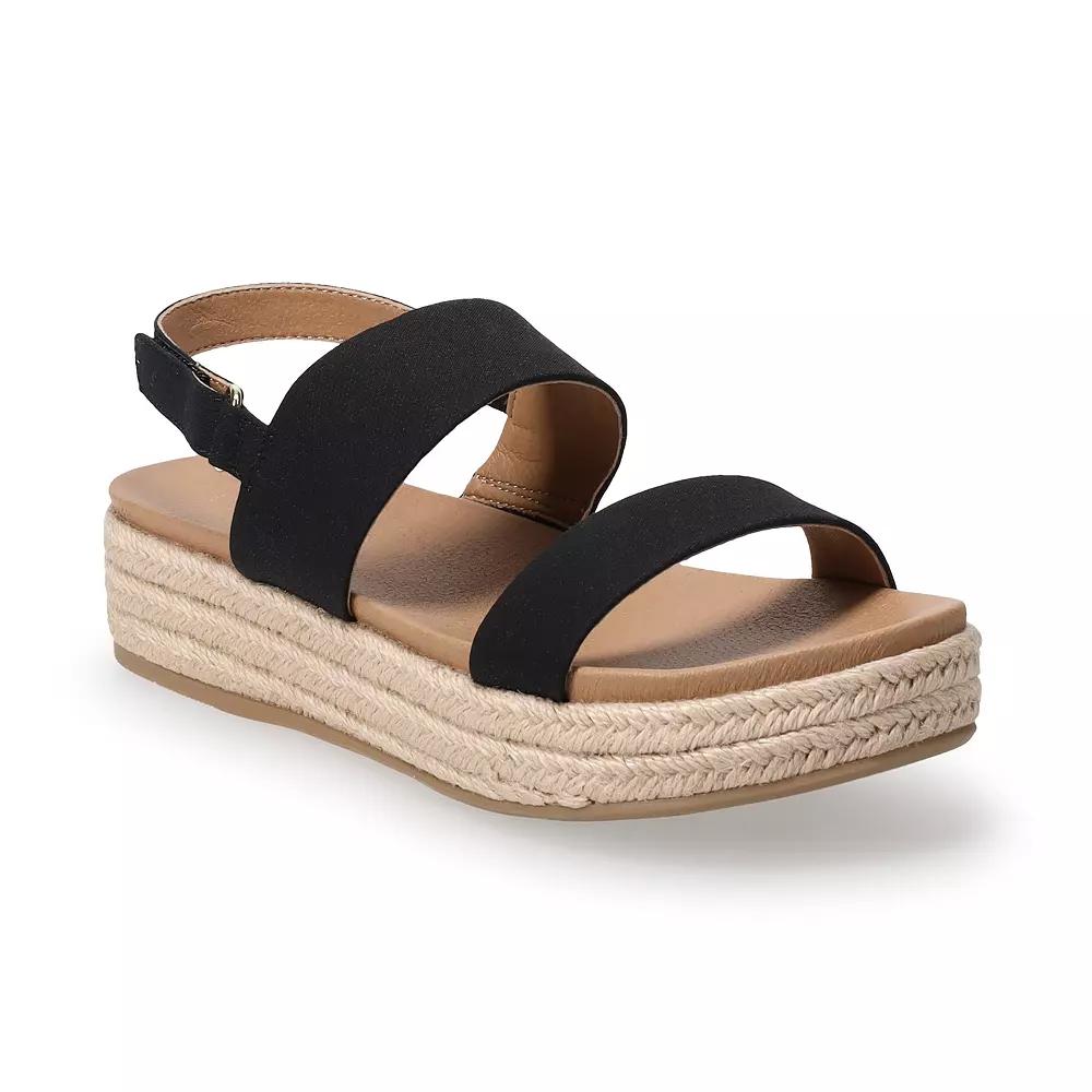LC Lauren Conrad Paruka Women's Slide Slingback Sandals, Size: 5, Black Product Image