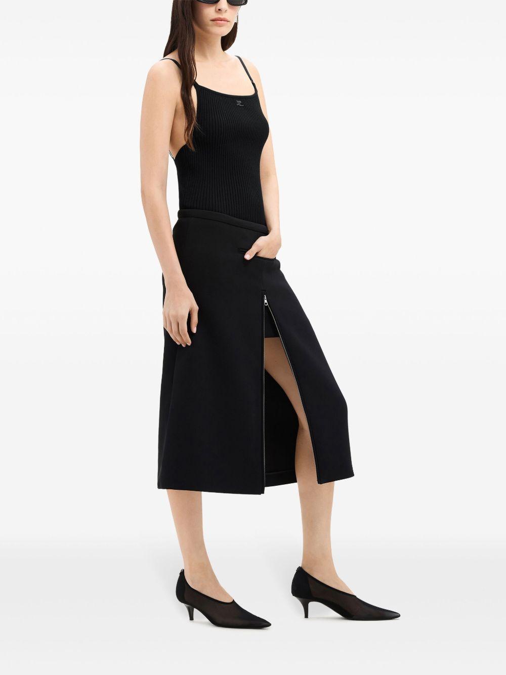 logo-embroidered ribbed tank top Product Image