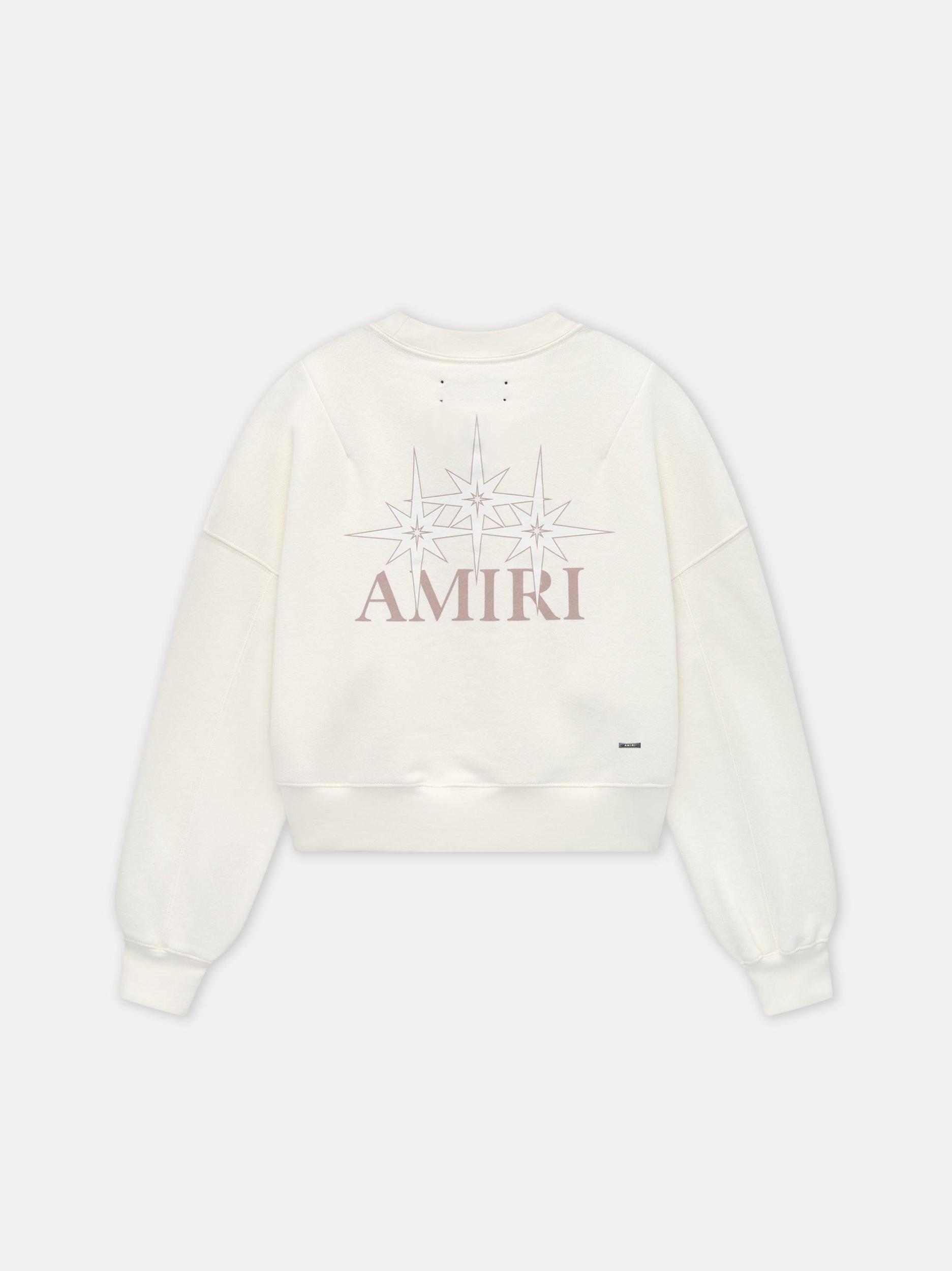 WOMEN - WOMEN'S AMIRI STARBURST CROPPED CREW - Ivory Female Product Image