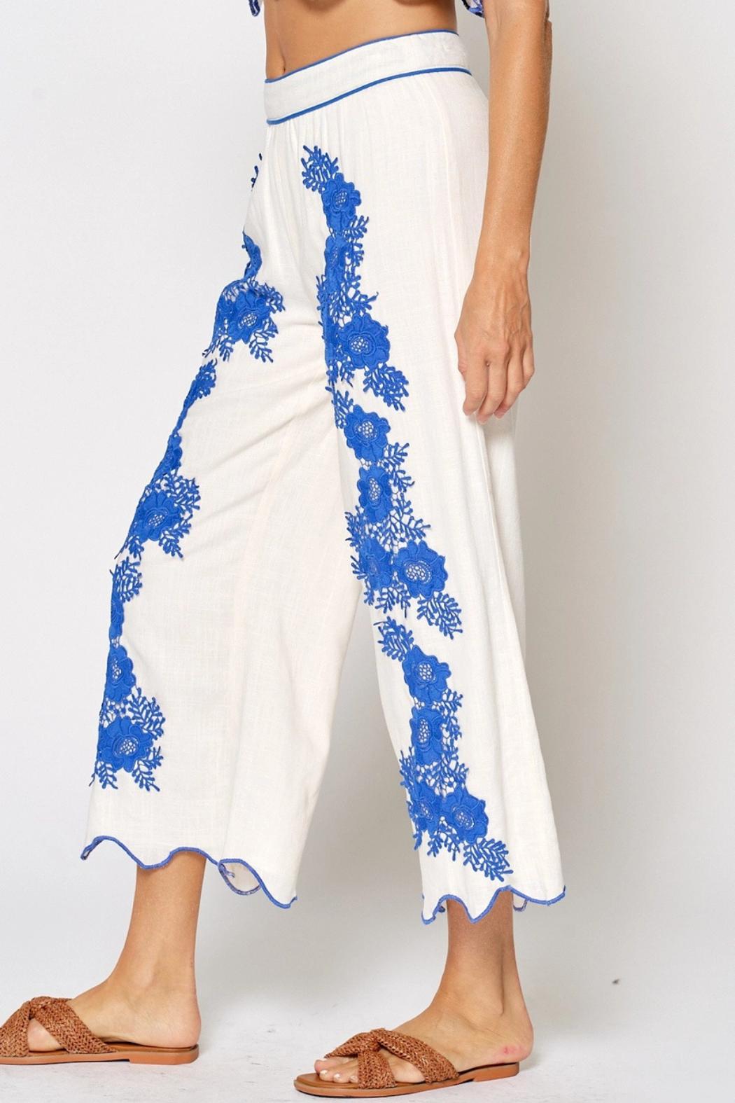 Embroidered Woven Pants Product Image