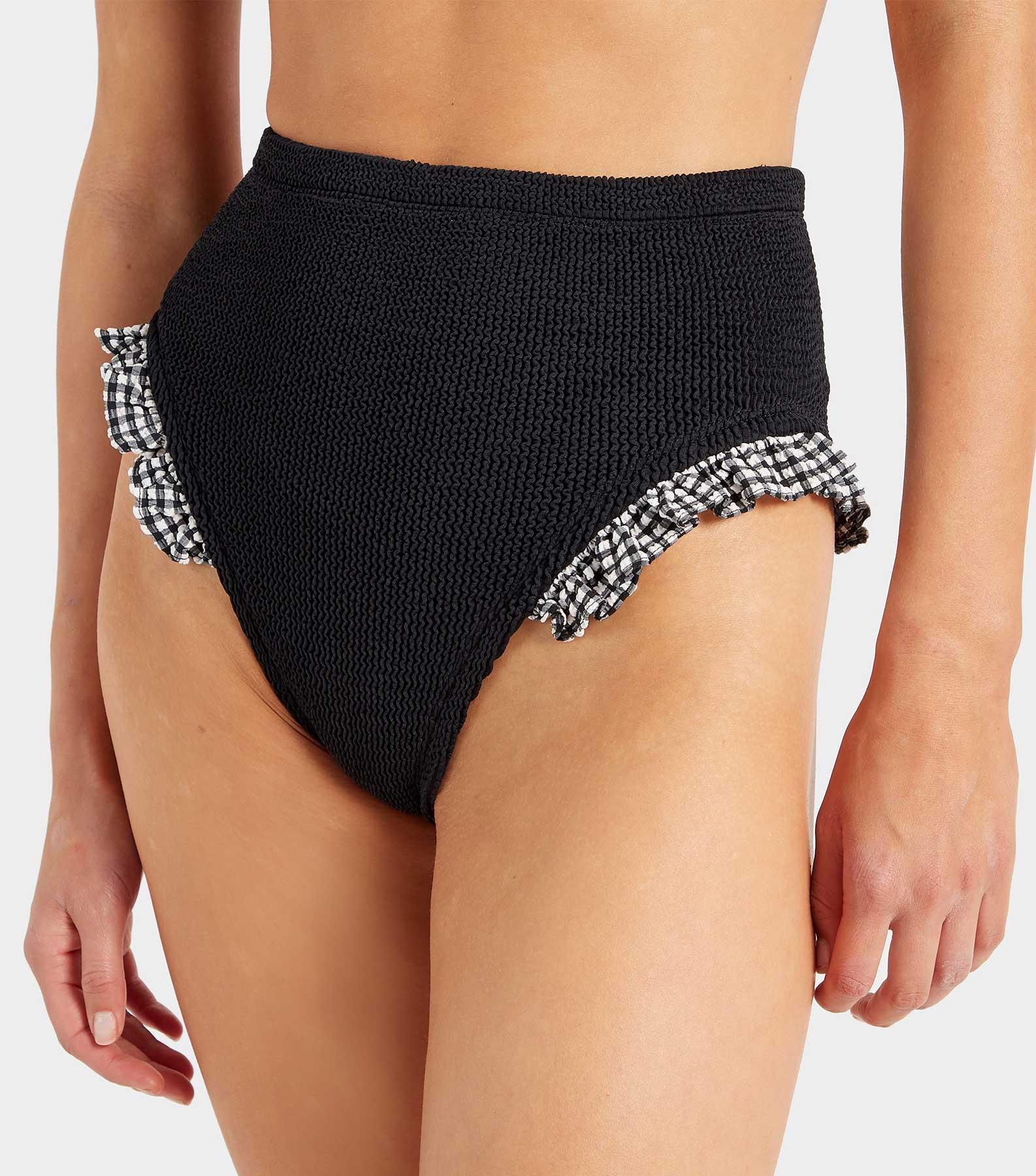 Peggy Bikini - Black Gingham Product Image