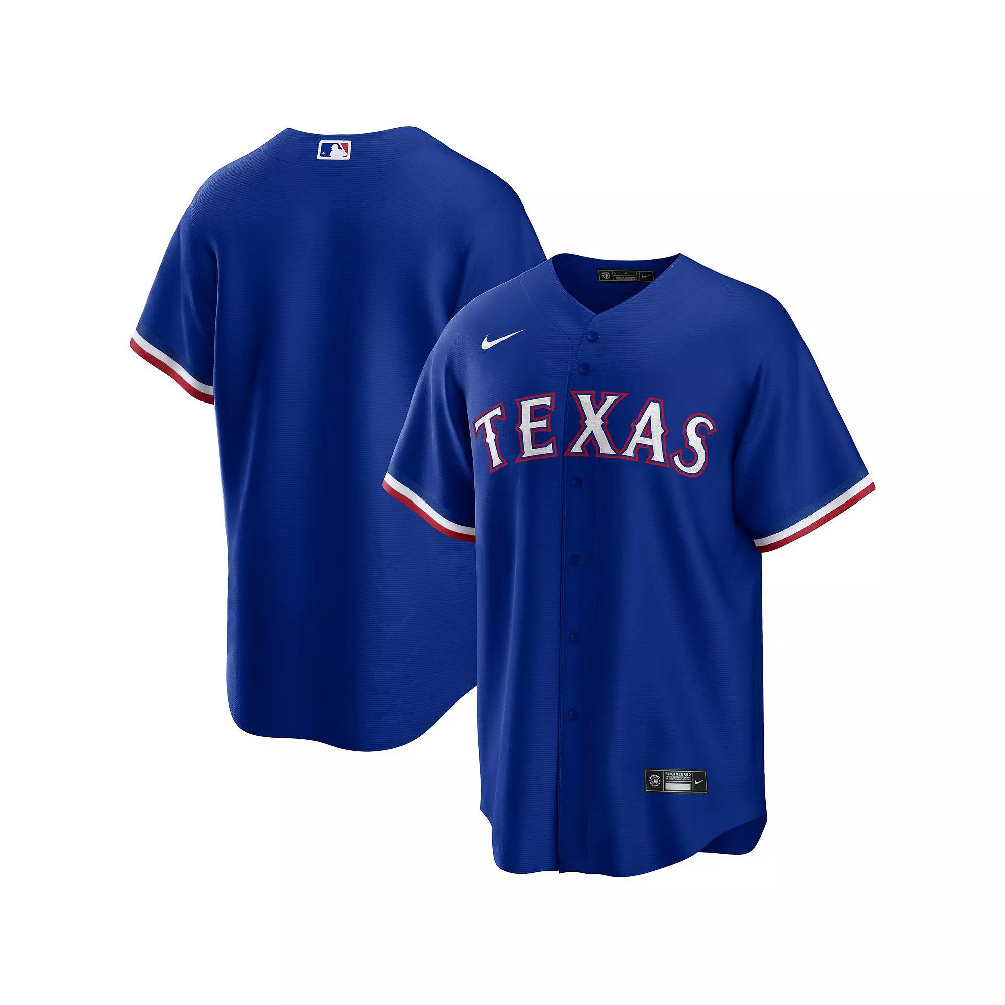 Men's Nike Royal Texas Rangers Alternate Replica Team Logo Jersey, Size: Medium, Blue Product Image