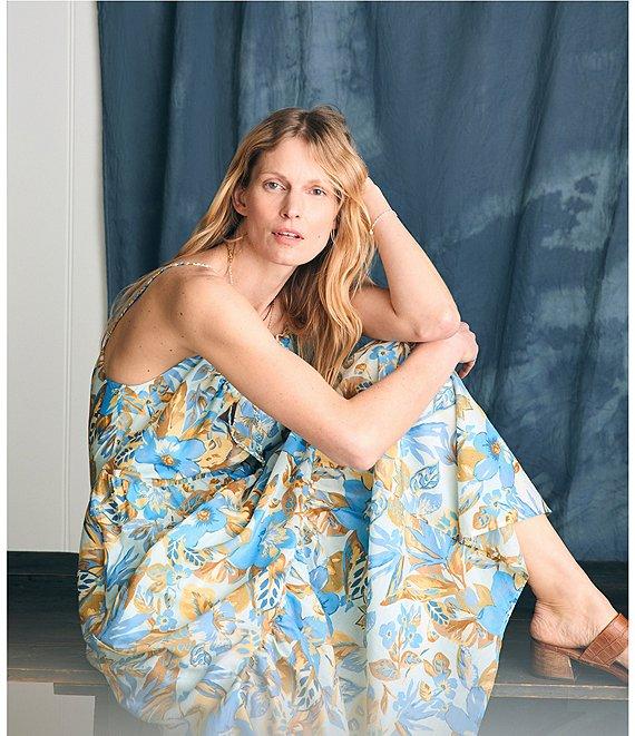 Faherty Sun Chaser Scoop Neck Sleeveless Floral Maxi Dress Product Image