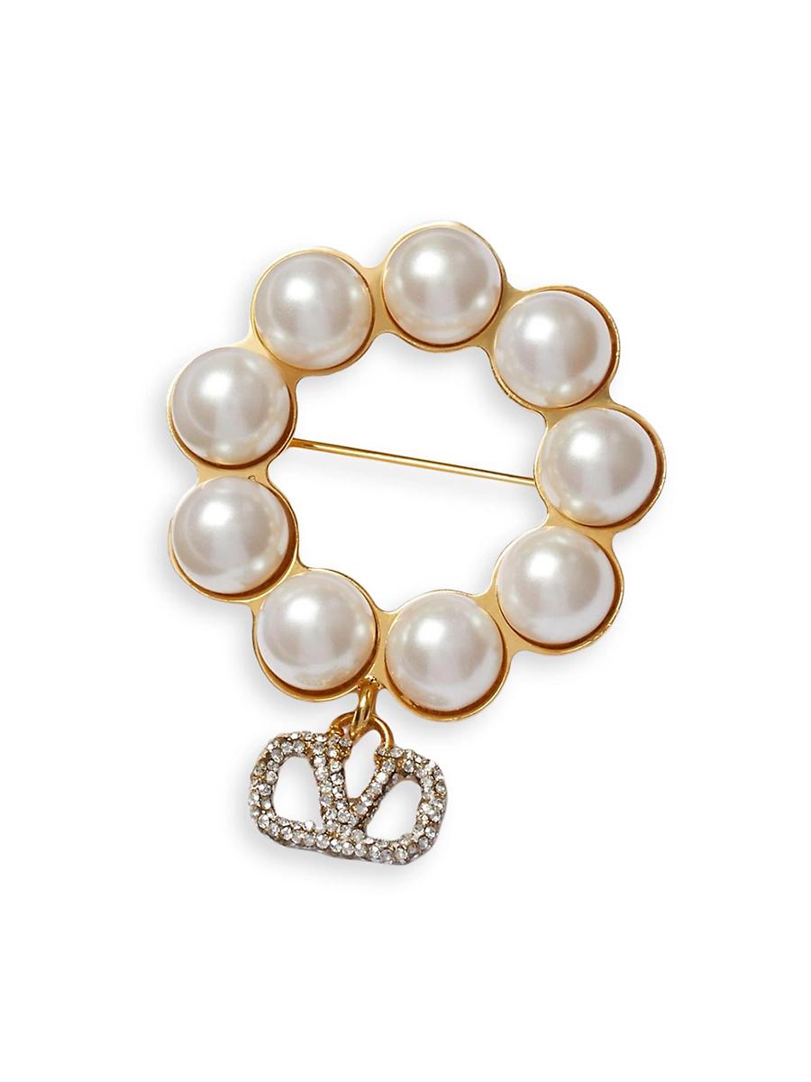 Womens VLogo Signature Metal Brooch Product Image