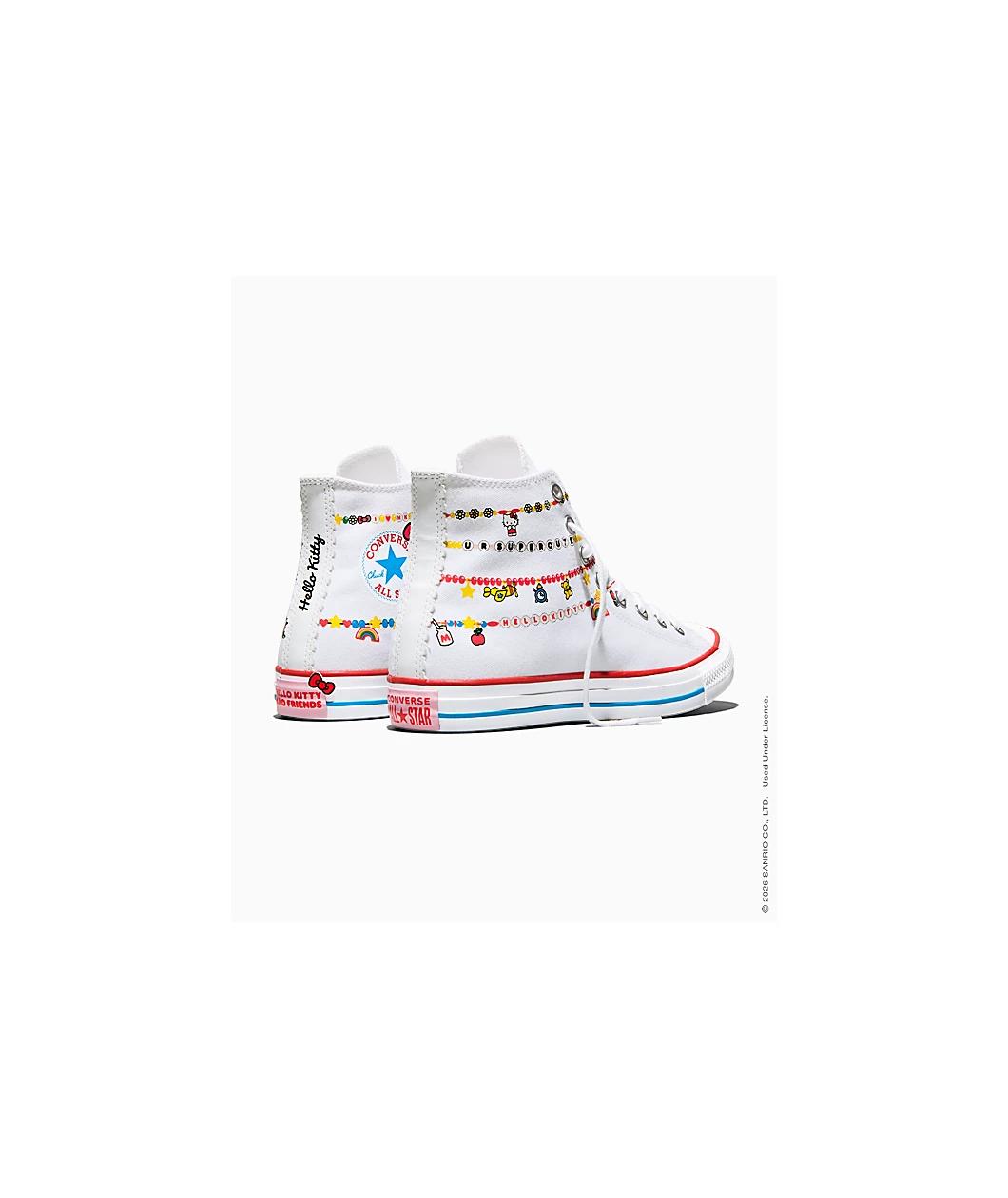 Converse x Hello Kitty & Friends Chuck Taylor All Star White & Red High Top Shoes Product Image
