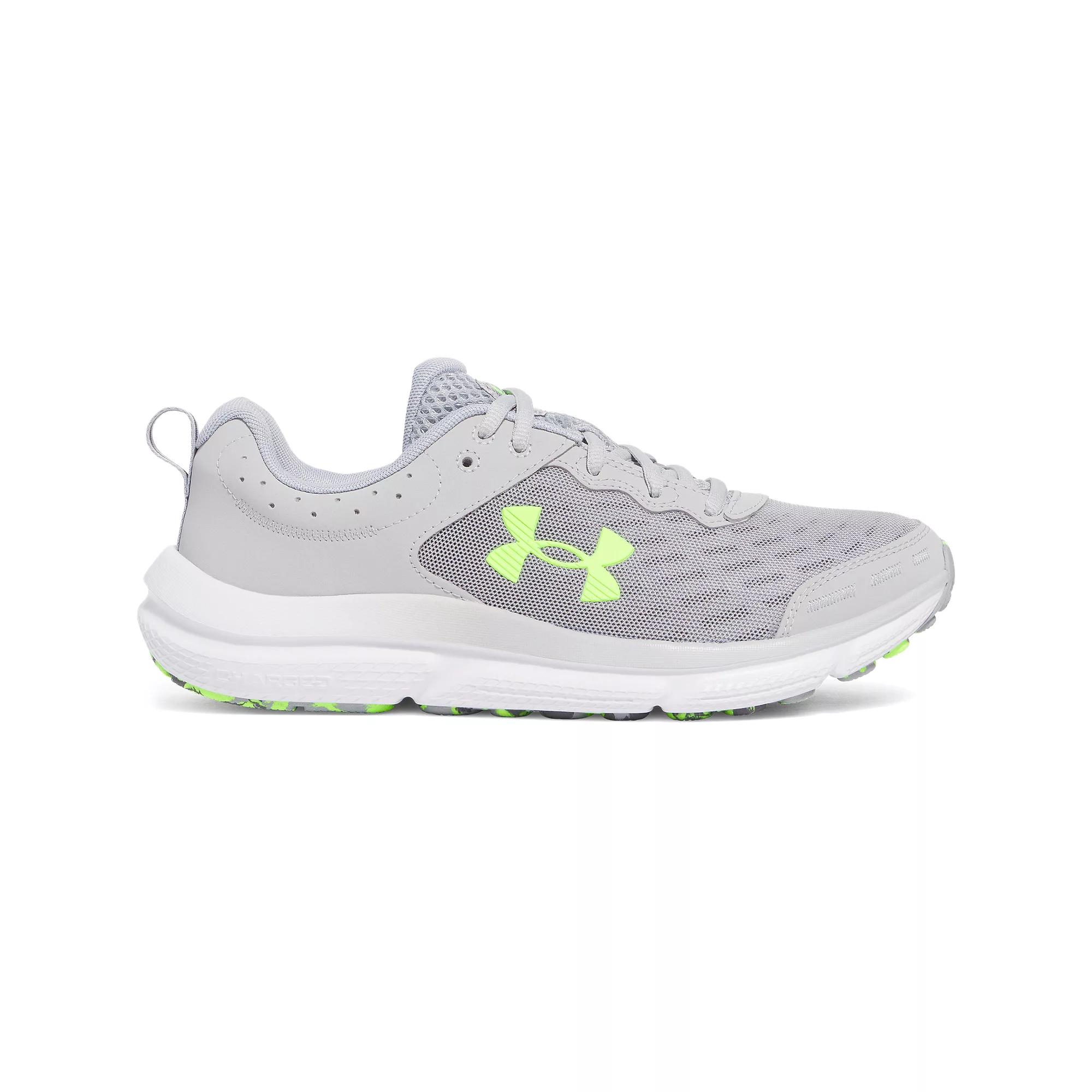 Under Armour Charged Assert 10 Men's Running Shoes, Size: 8, Mod Gray Hyper Green Product Image
