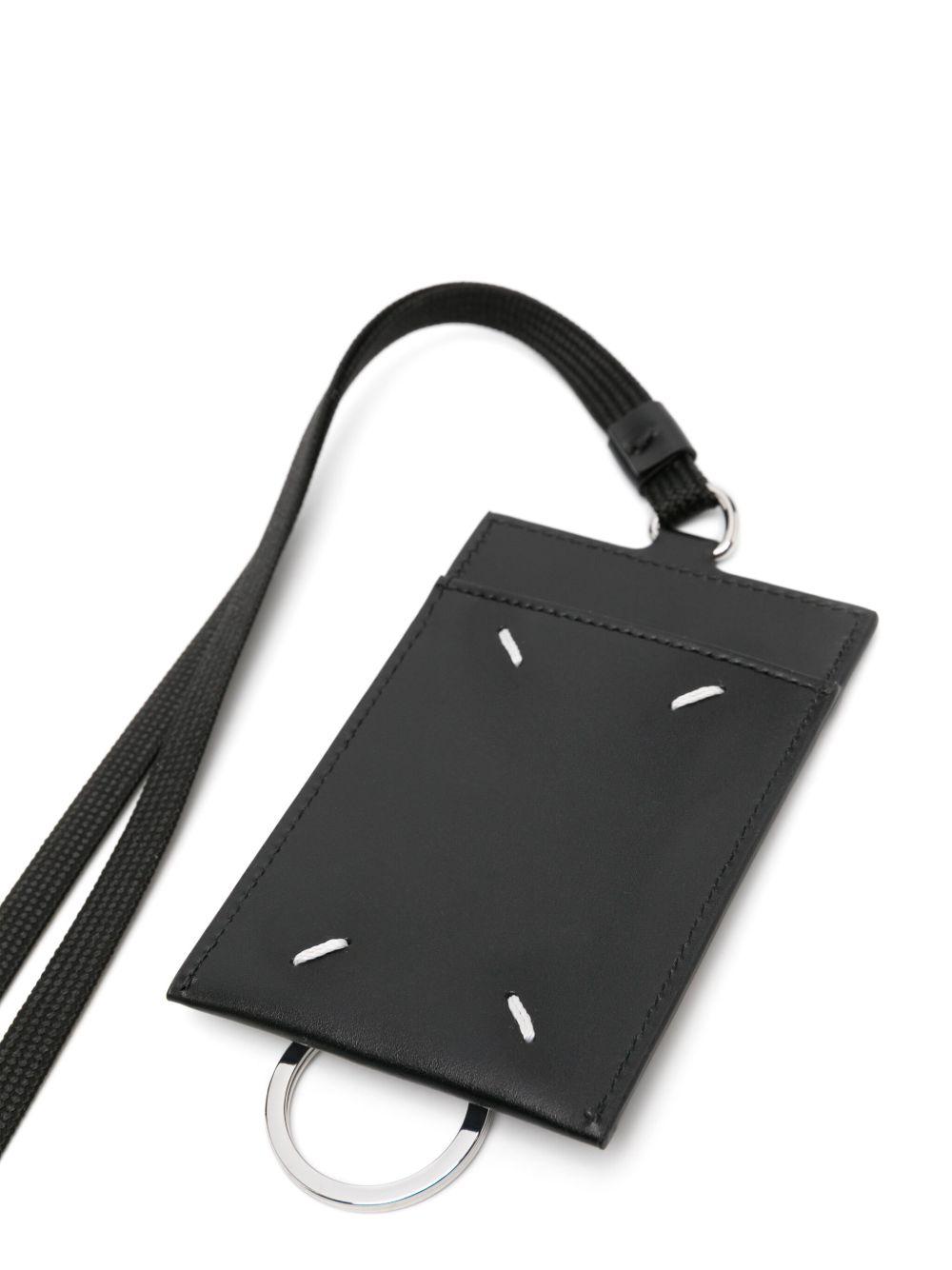 logo-print leather cardholder Product Image