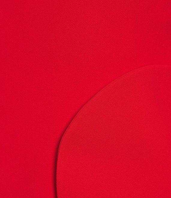 Gianni Bini Layla Crepe Crew Neck Long Sleeve Flower Applique Mini Dress Product Image