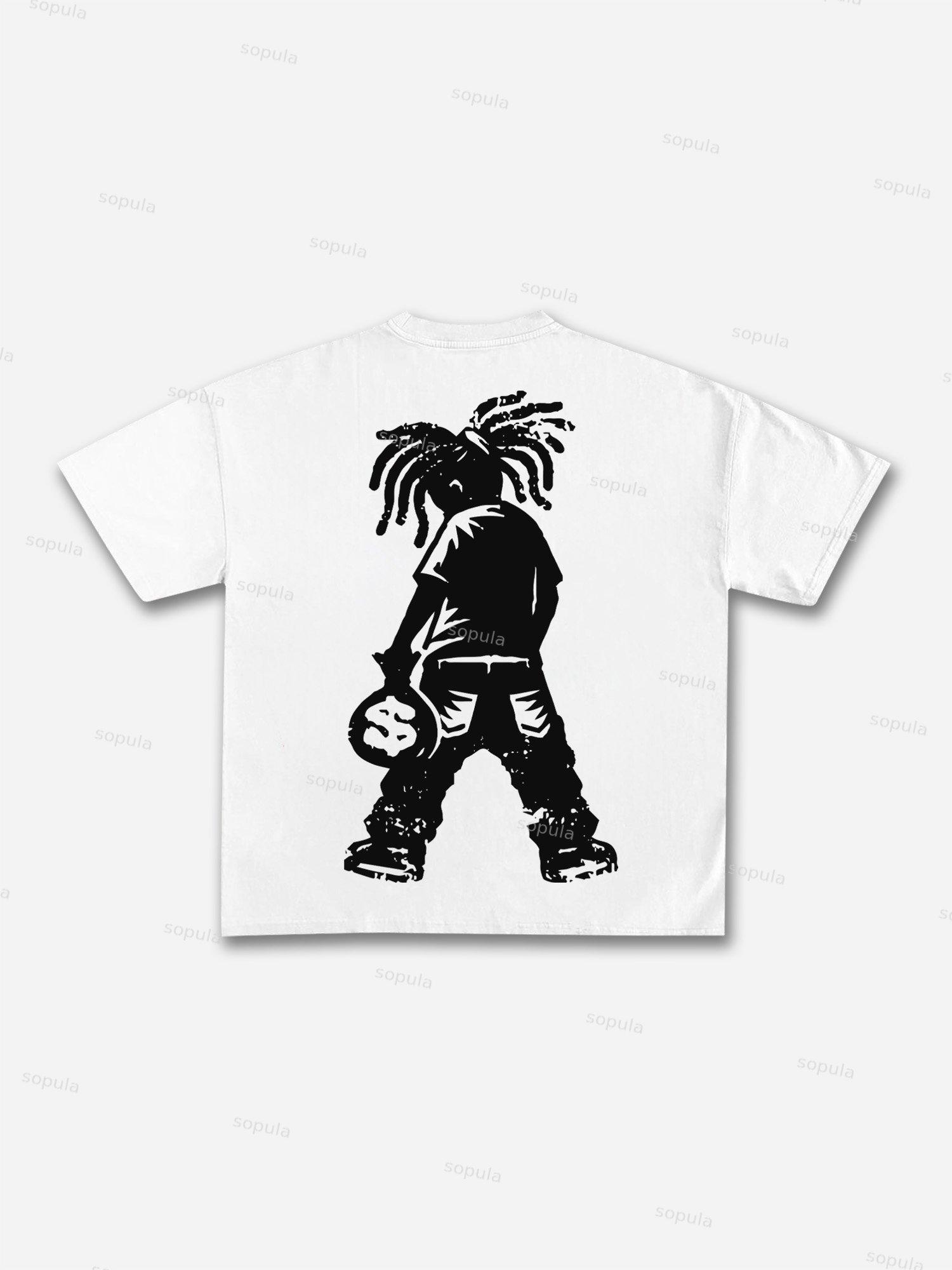 Sopula Street Balaclava Graphic Print Cotton T-shirt Product Image