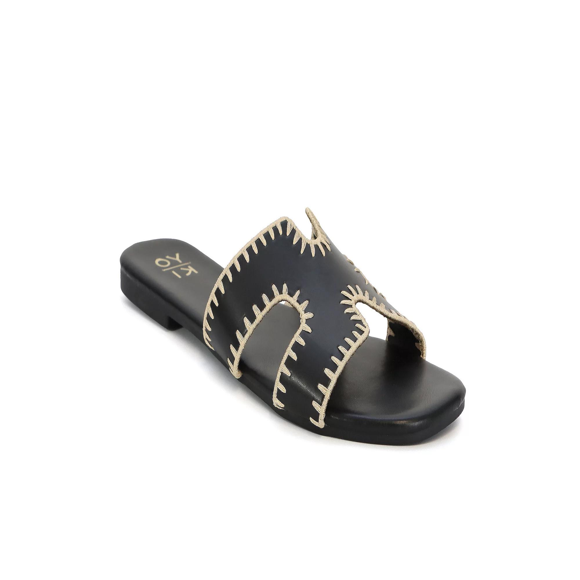 Yoki Essie-29 Women's Open Toe H-Band Stitch Sandals,  Product Image