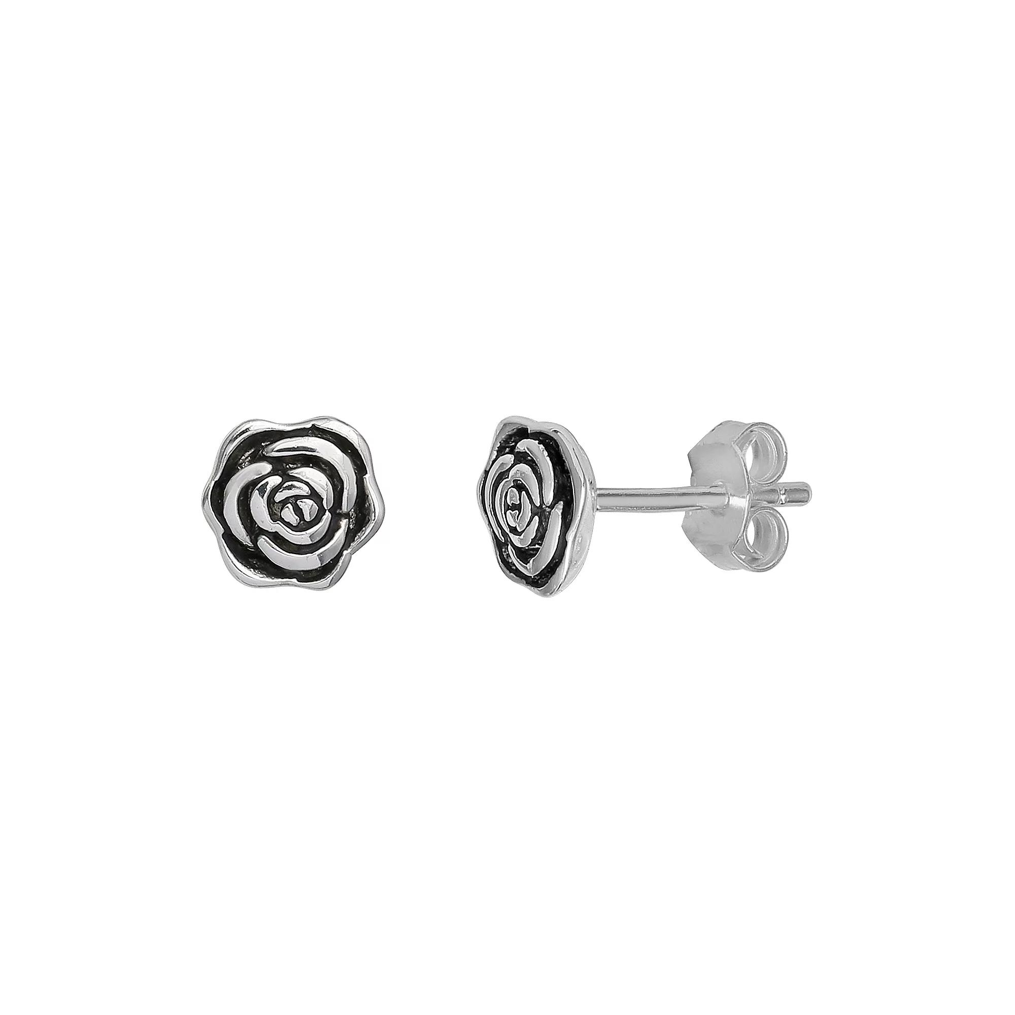 PRIMROSE Sterling Silver Rose Stud Earrings, Women's Product Image