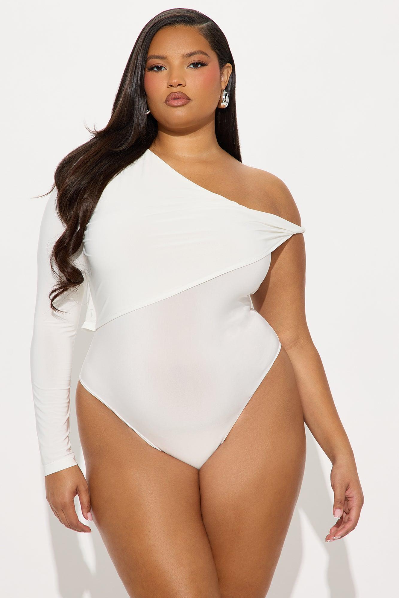 Arabella Long Sleeve Twist Bodysuit - Ivory Product Image