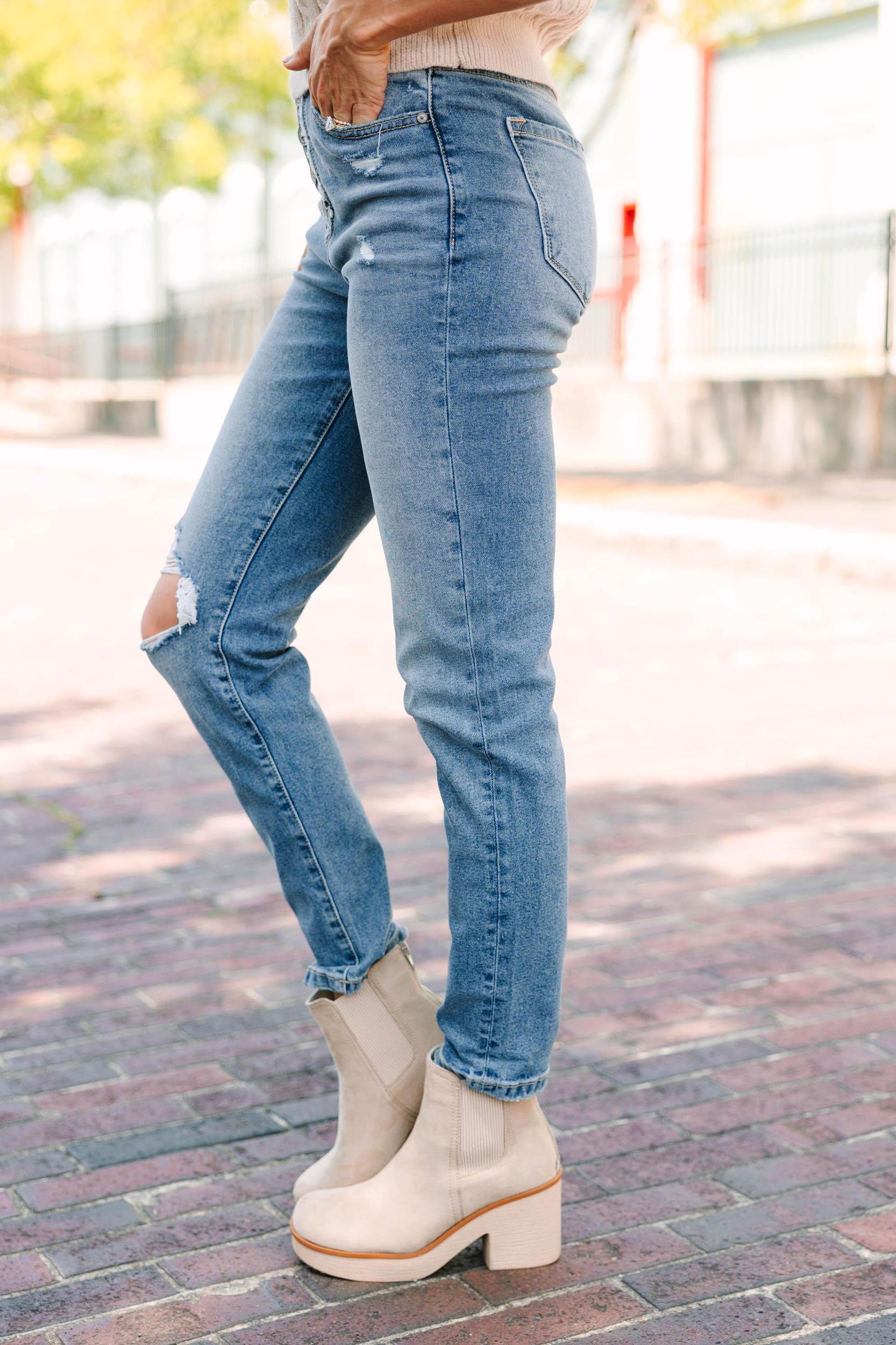 KanCan: Meet You There Medium Wash Mom Jeans Female Product Image