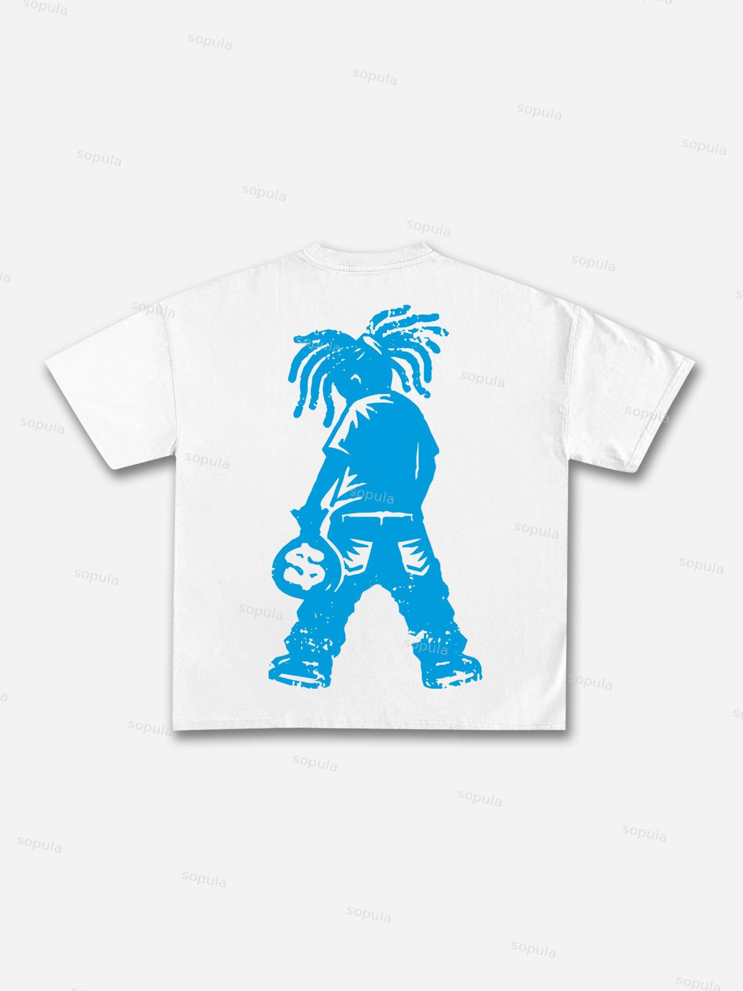 Sopula Street Balaclava Graphic Print Cotton T-shirt Product Image